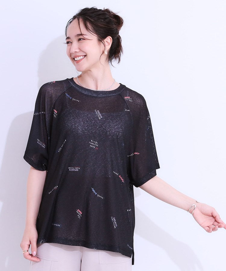 キューティーブロンド Cutie Blonde シアーラグランプリントTEE （ホワイト(001)） ホワイト(001)