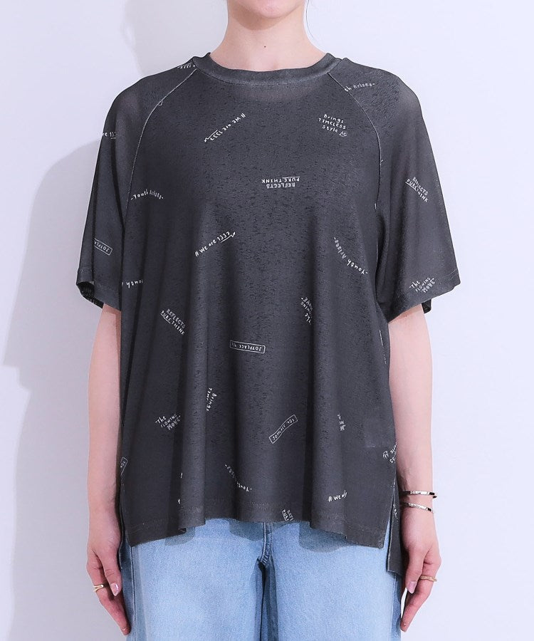 キューティーブロンド Cutie Blonde シアーラグランプリントTEE （ホワイト(001)） ホワイト(001)