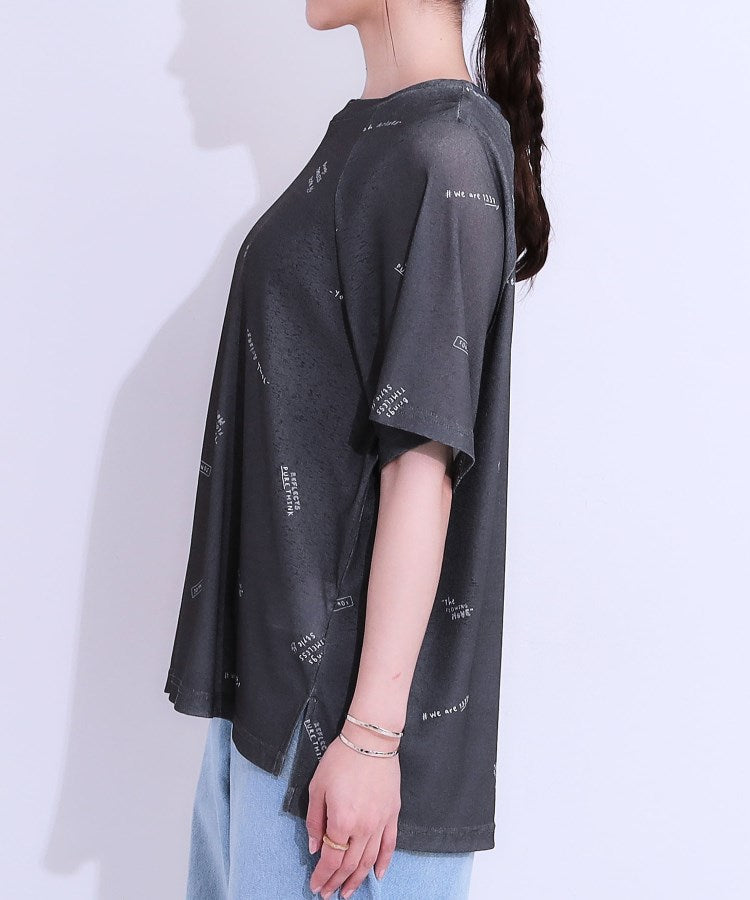 キューティーブロンド Cutie Blonde シアーラグランプリントTEE （ホワイト(001)） ホワイト(001)