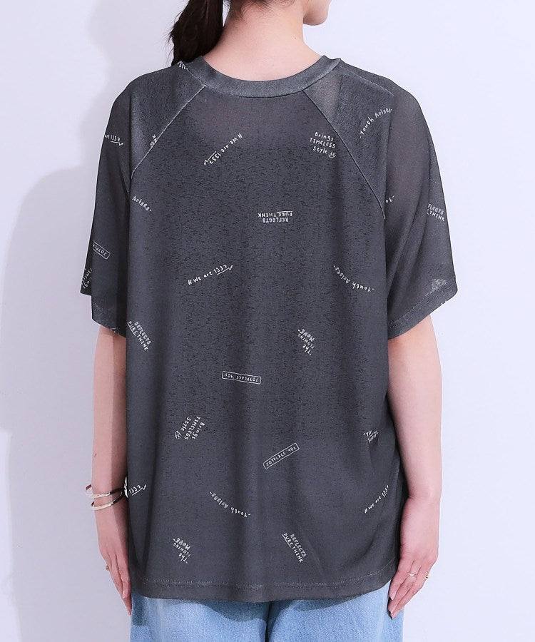 キューティーブロンド Cutie Blonde シアーラグランプリントTEE （ホワイト(001)） ホワイト(001)