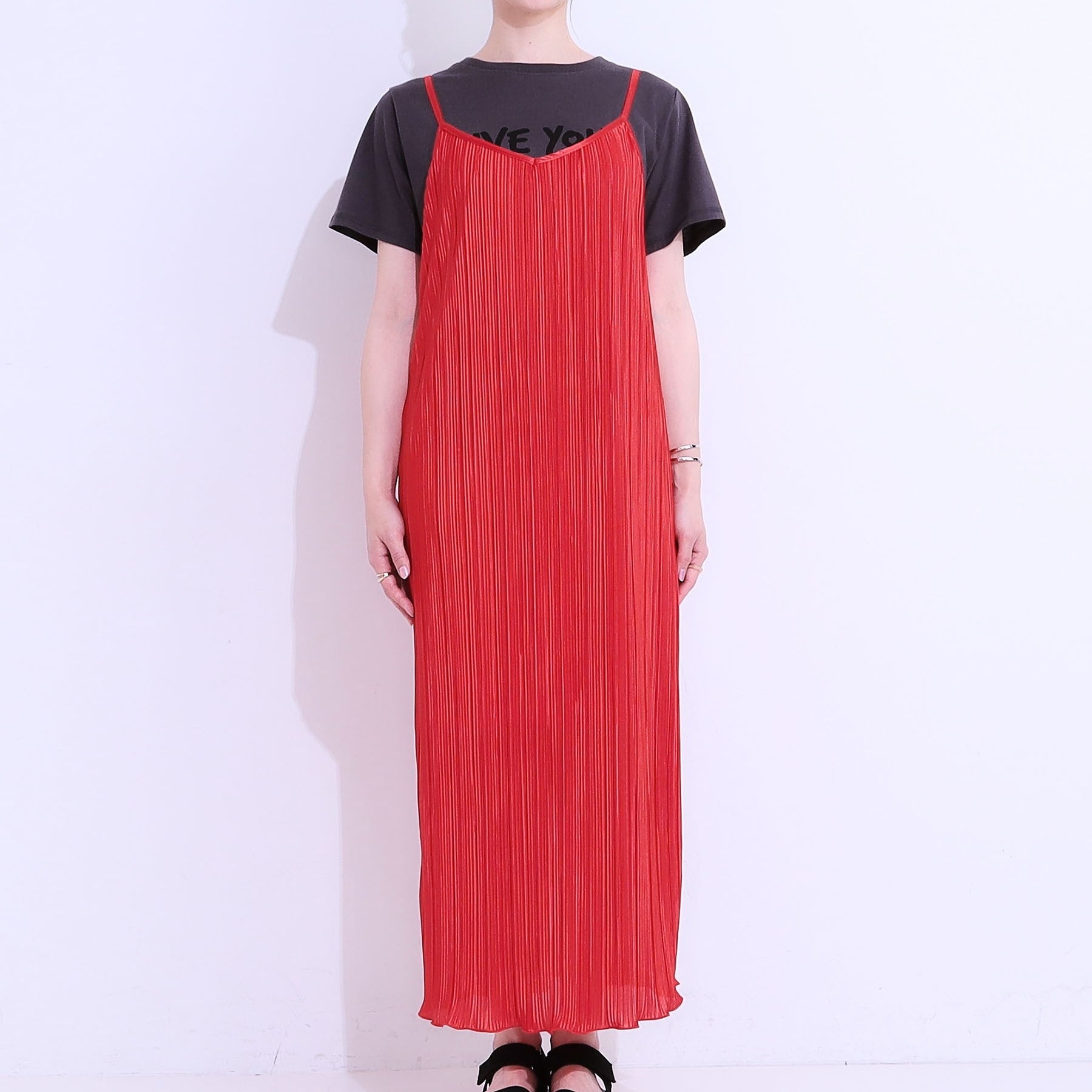 キューティーブロンド Cutie Blonde プリーツキャミワンピース （ブラック(019)） ブラック(019)