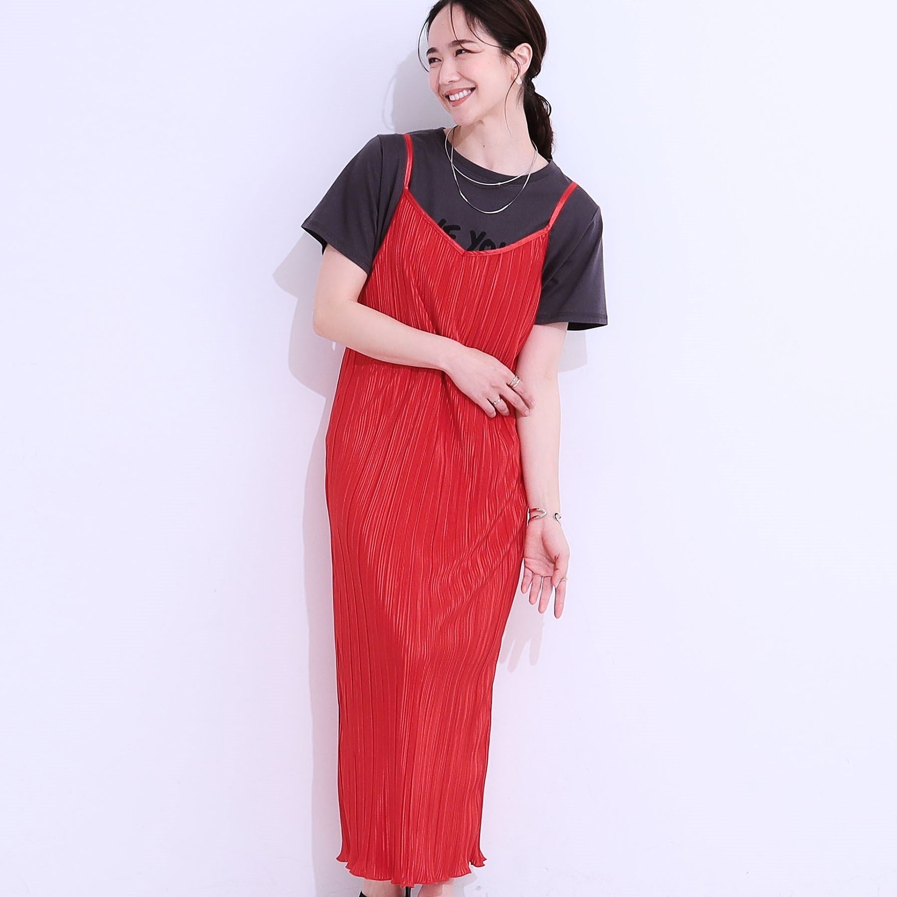 キューティーブロンド Cutie Blonde プリーツキャミワンピース （ブラック(019)） ブラック(019)