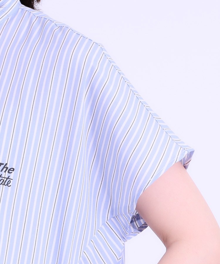 キューティーブロンド Cutie Blonde バックロゴストライプシャツワンピース （サックスブルー(390)） サックスブルー(390)