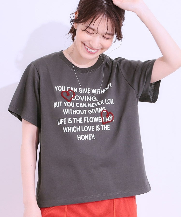 キューティーブロンド Cutie Blonde デザイン刺繍アソートTシャツ （チャコールグレー(414)） チャコールグレー(414)