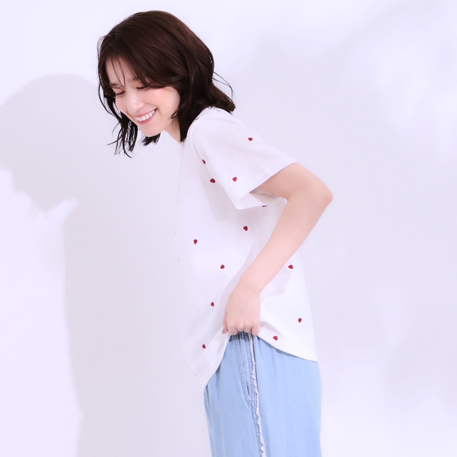 キューティーブロンド Cutie Blonde デザイン刺繍アソートTシャツ （ネイビー(294)） ネイビー(294)