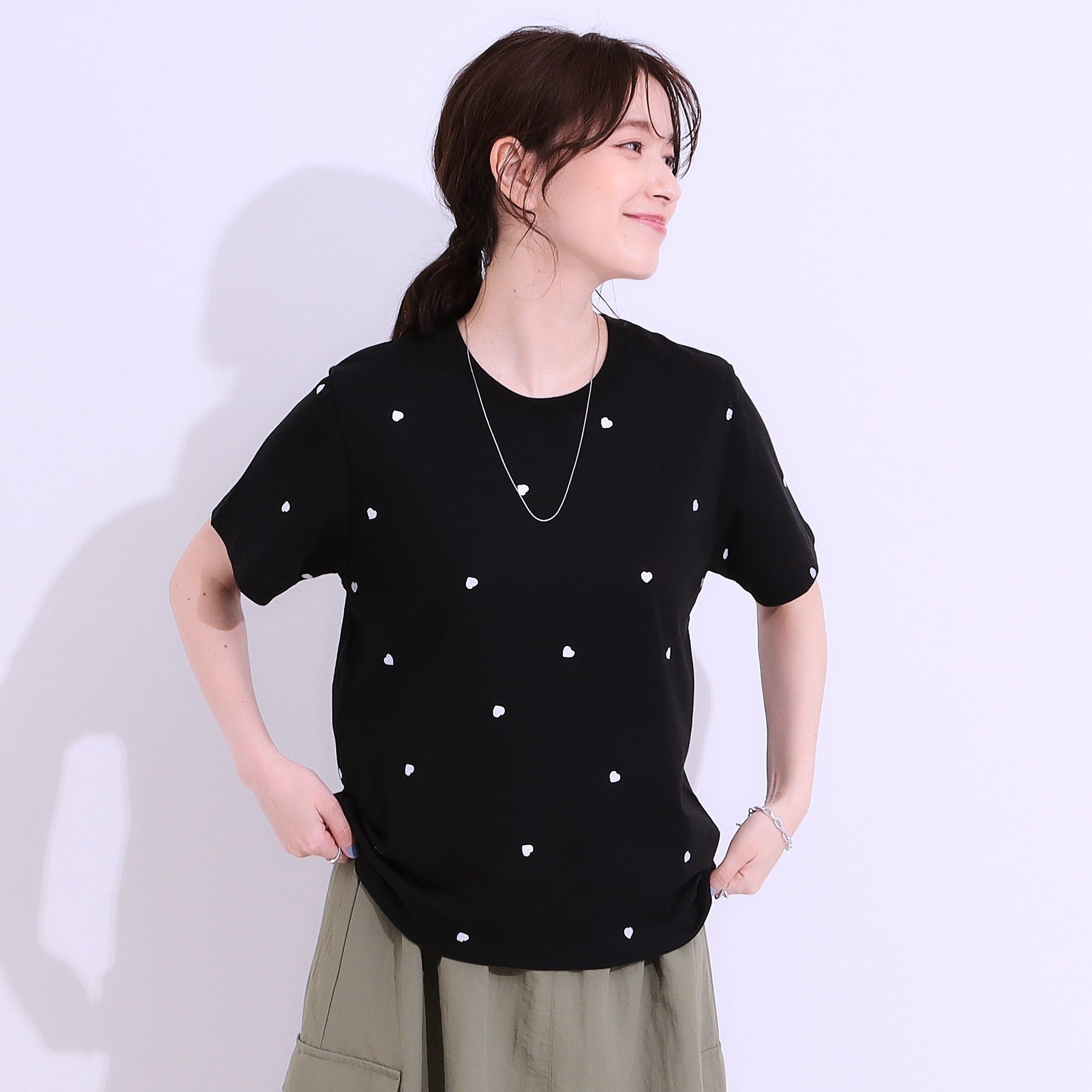 キューティーブロンド Cutie Blonde デザイン刺繍アソートTシャツ （ネイビー(294)） ネイビー(294)