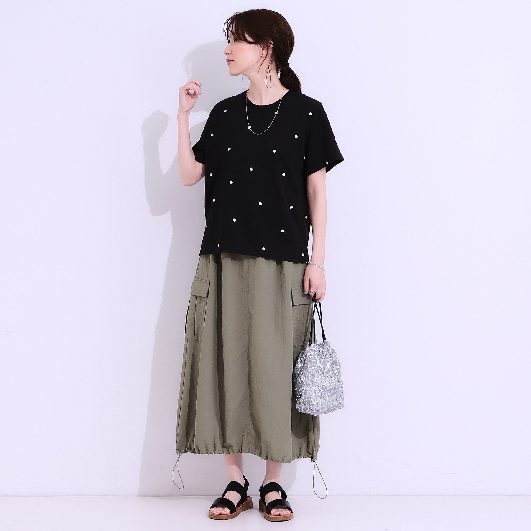 キューティーブロンド Cutie Blonde デザイン刺繍アソートTシャツ （ネイビー(294)） ネイビー(294)