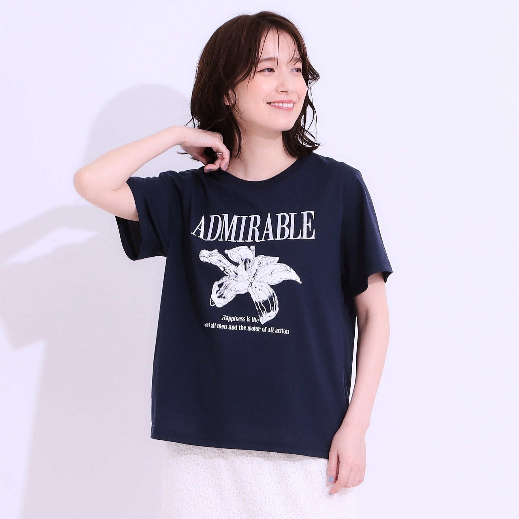 キューティーブロンド Cutie Blonde デザイン刺繍アソートTシャツ （ネイビー(294)） ネイビー(294)