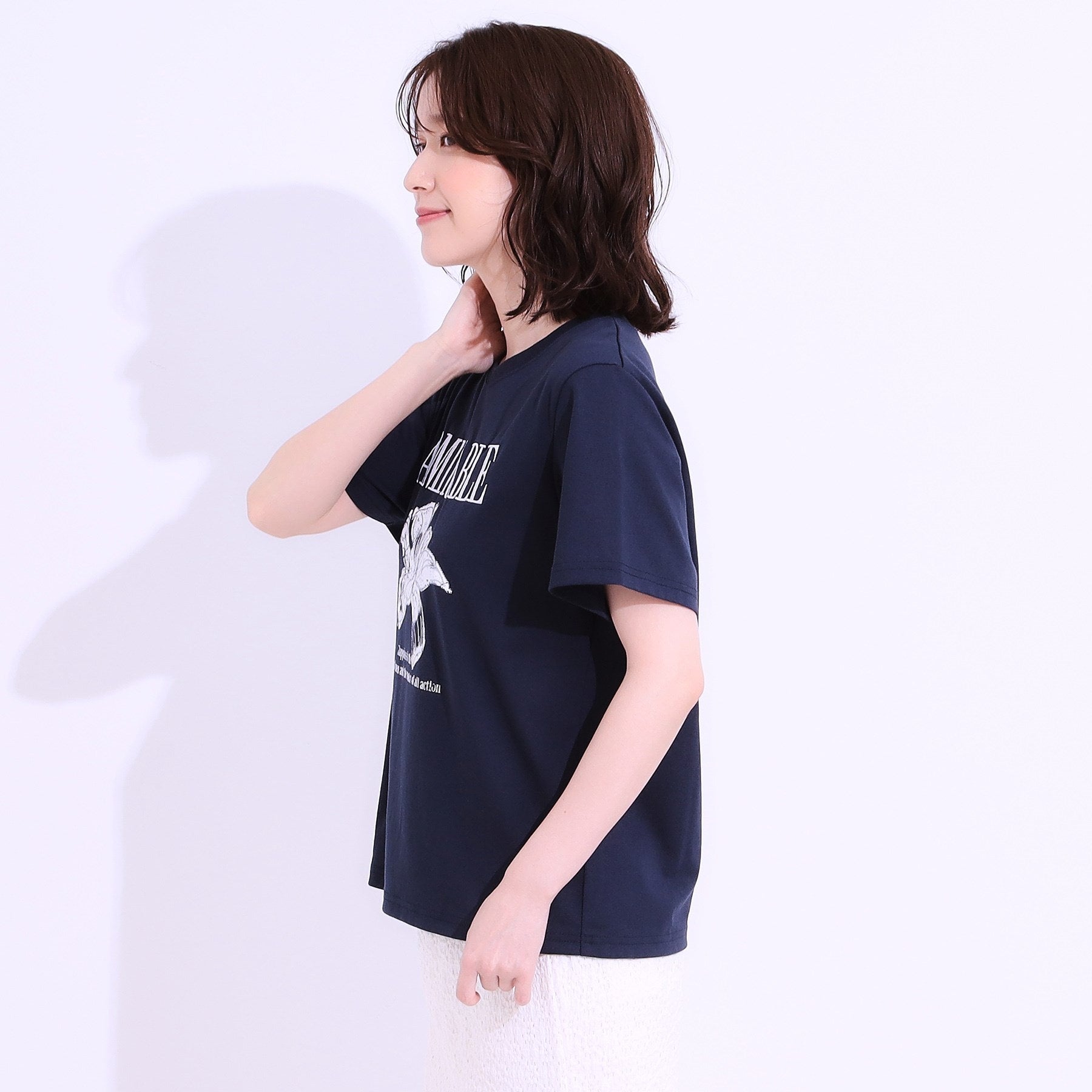 キューティーブロンド Cutie Blonde デザイン刺繍アソートTシャツ （ネイビー(294)） ネイビー(294)