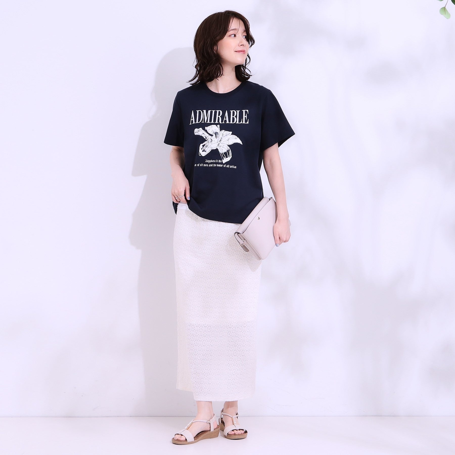 キューティーブロンド Cutie Blonde デザイン刺繍アソートTシャツ （ネイビー(294)） ネイビー(294)