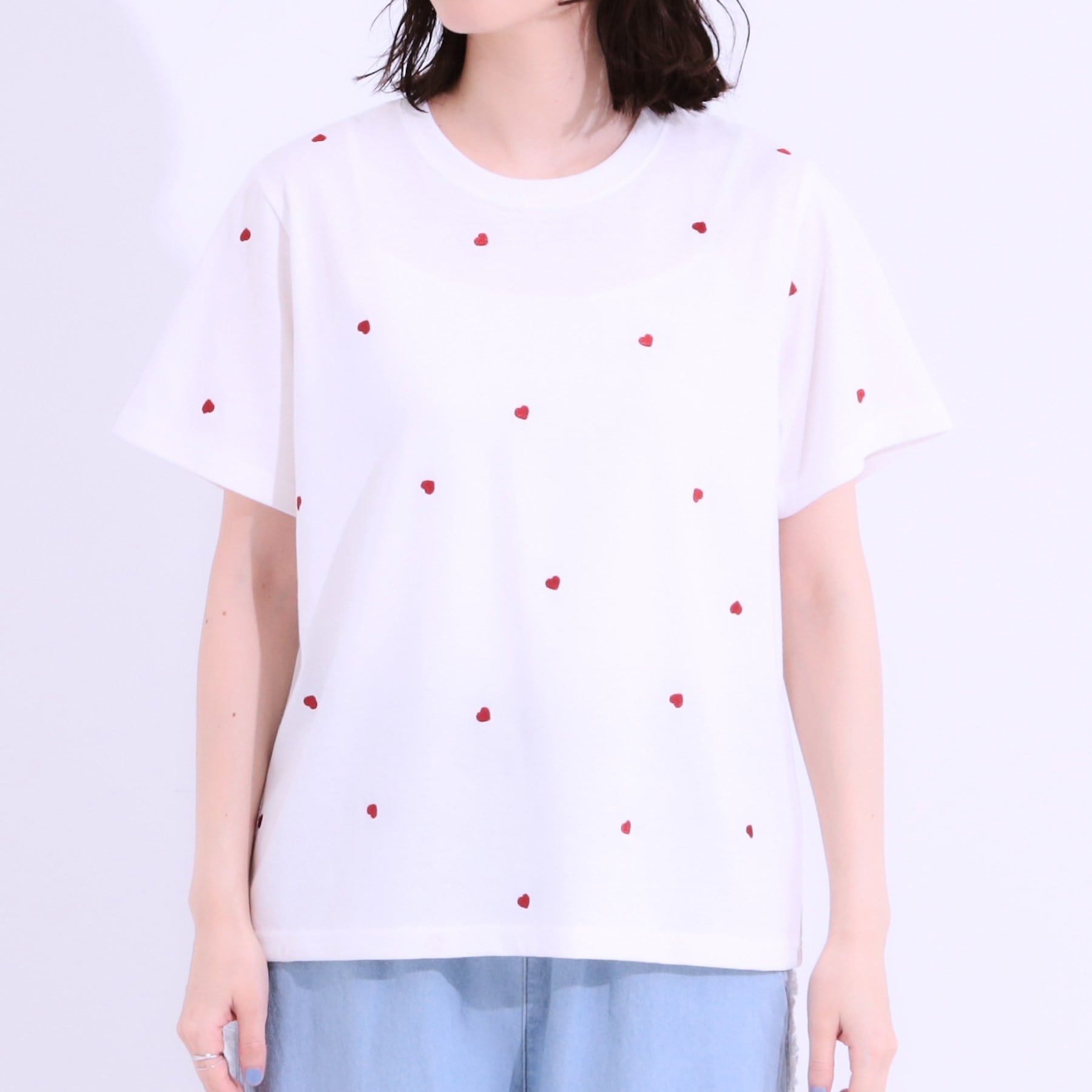 キューティーブロンド Cutie Blonde デザイン刺繍アソートTシャツ （ネイビー(294)） ネイビー(294)