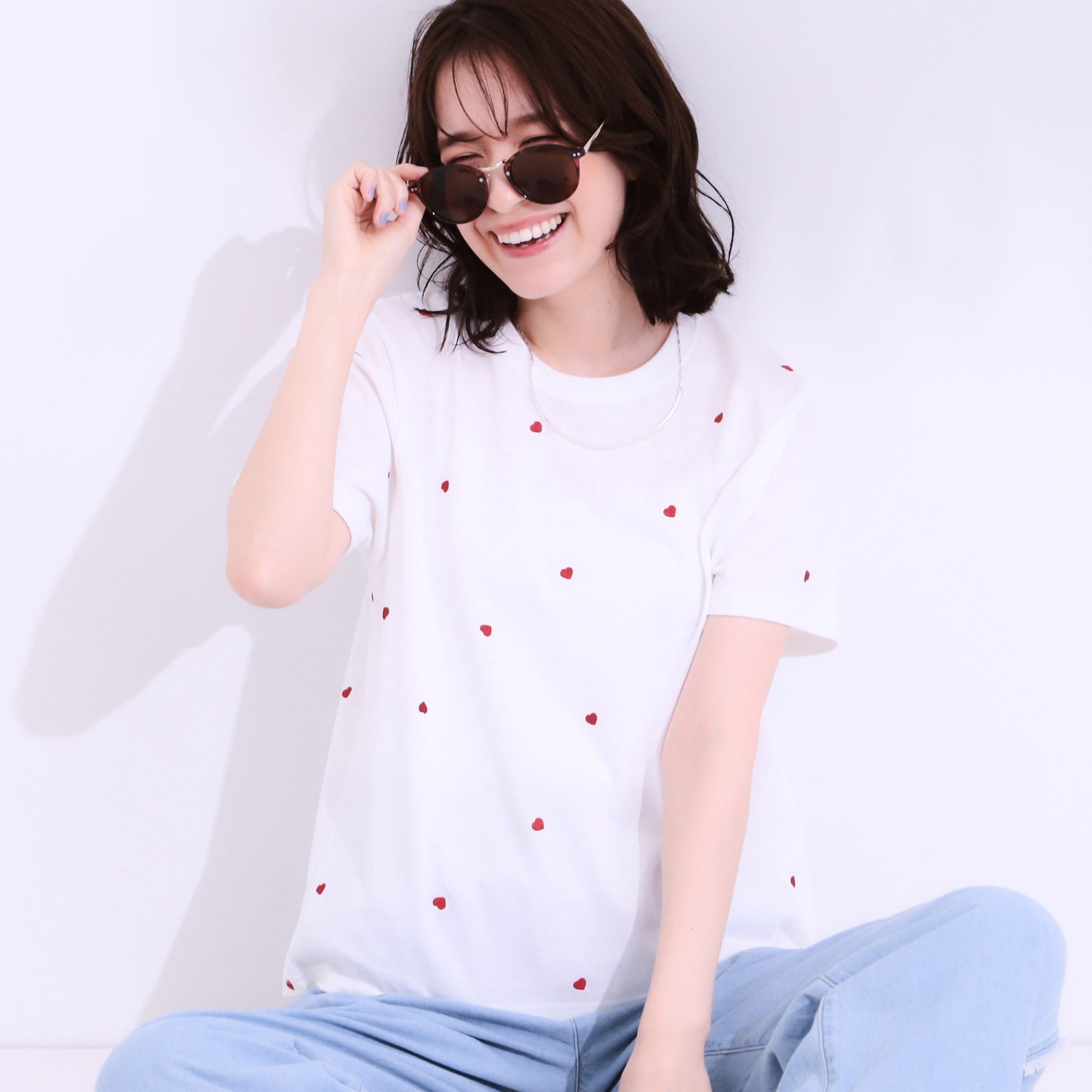 キューティーブロンド Cutie Blonde デザイン刺繍アソートTシャツ （ホワイト(101)） ホワイト(101)