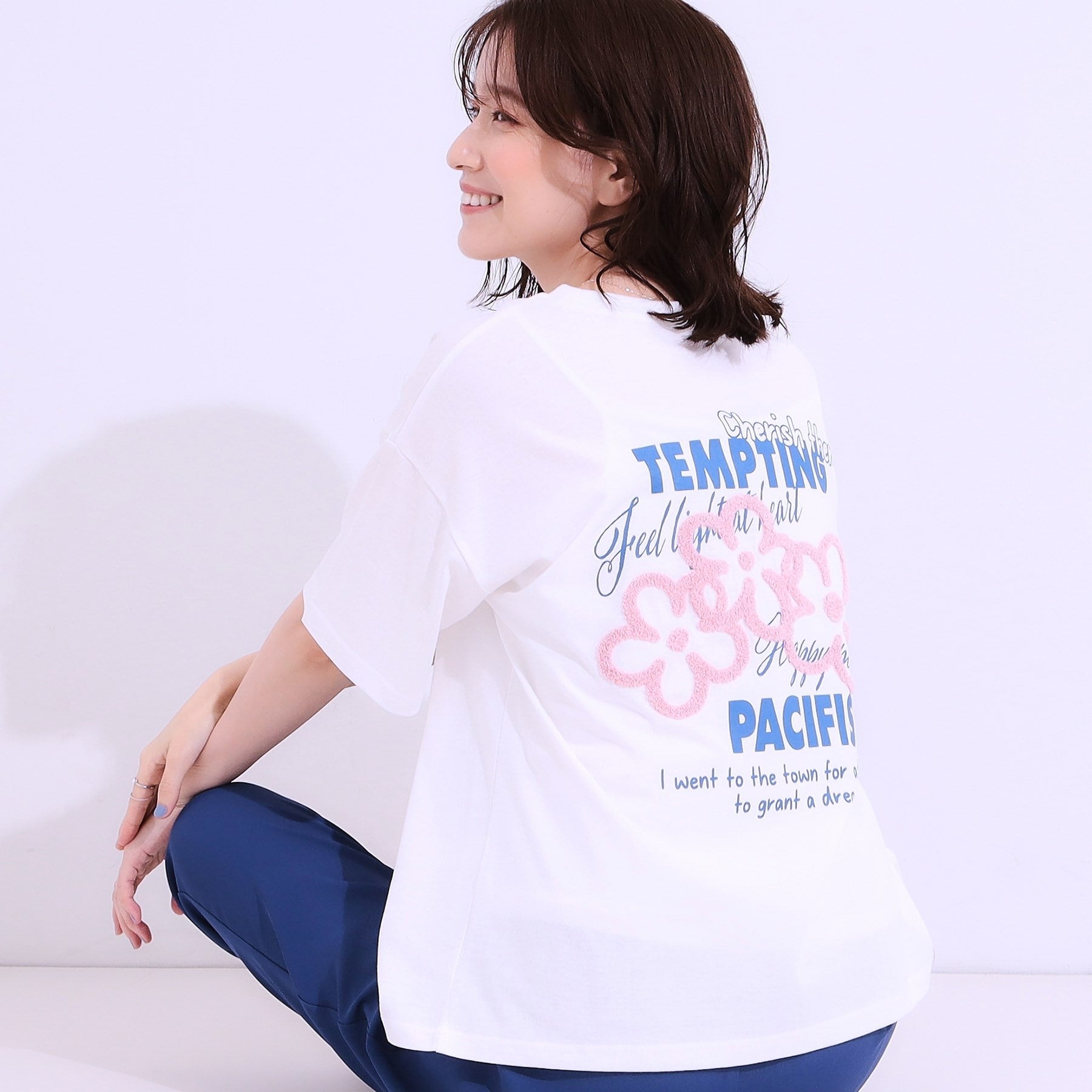 キューティーブロンド Cutie Blonde サガラ刺繍アソートTシャツ （ホワイト(101)） ホワイト(101)