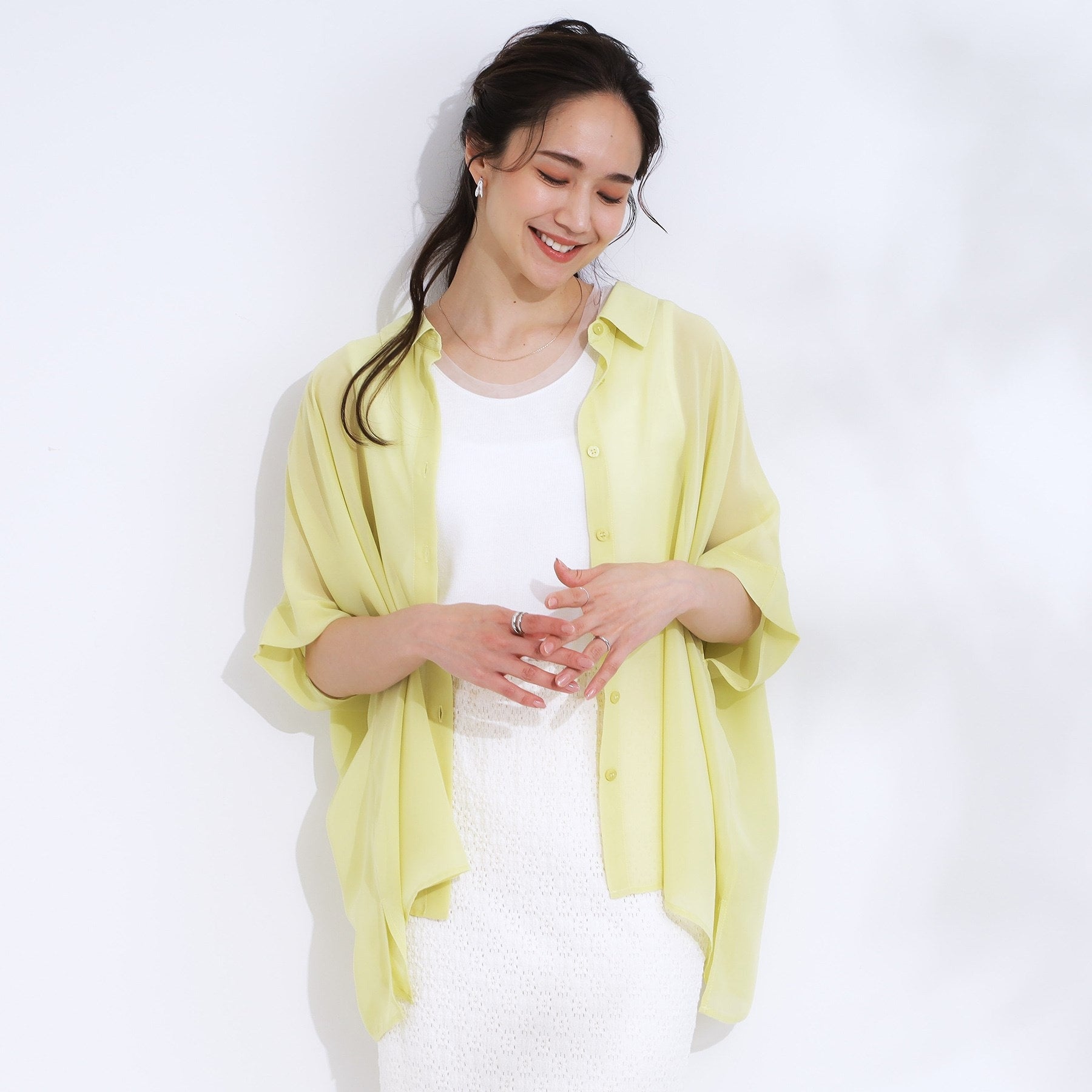 キューティーブロンド Cutie Blonde シアーポンチョシャツ （オフホワイト(703)） オフホワイト(703)