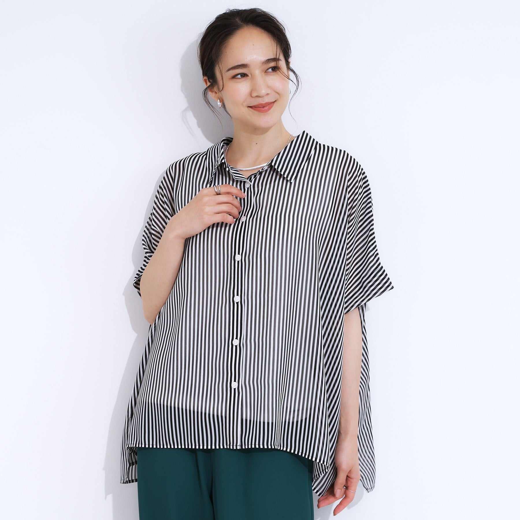 キューティーブロンド Cutie Blonde シアーポンチョシャツ （オフホワイト(703)） オフホワイト(703)