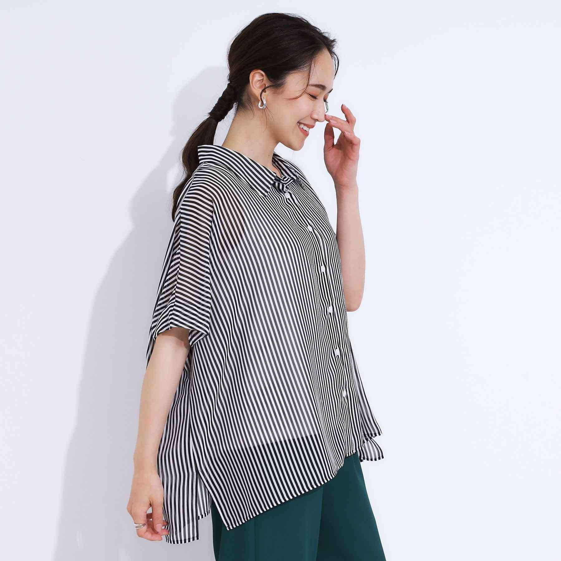 キューティーブロンド Cutie Blonde シアーポンチョシャツ （オフホワイト(703)） オフホワイト(703)