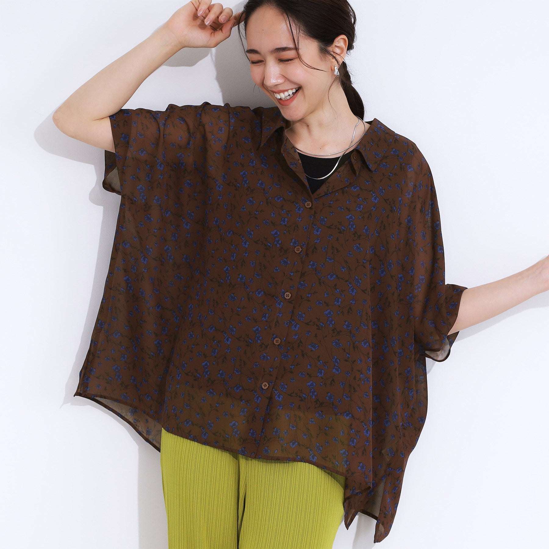 キューティーブロンド Cutie Blonde シアーポンチョシャツ （ブラウン(744)） ブラウン(744)