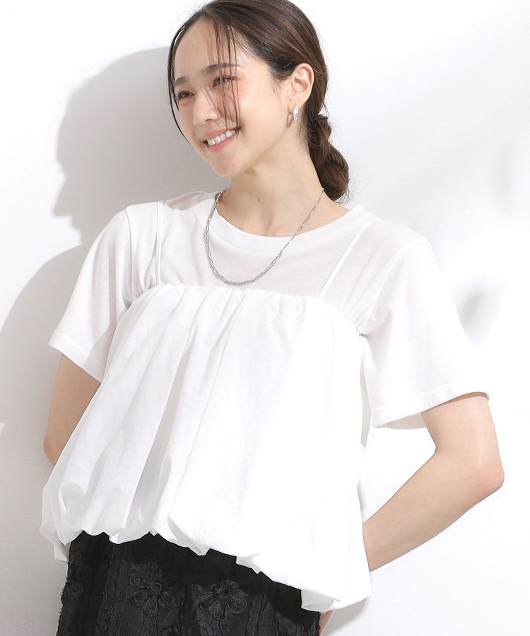キューティーブロンド Cutie Blonde 【2点SET】バルーンキャミ＆Tシャツセット （ホワイト(001)） ホワイト(001)