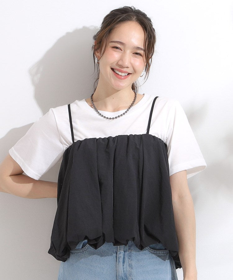 キューティーブロンド Cutie Blonde 【2点SET】バルーンキャミ＆Tシャツセット （ホワイト(001)） ホワイト(001)