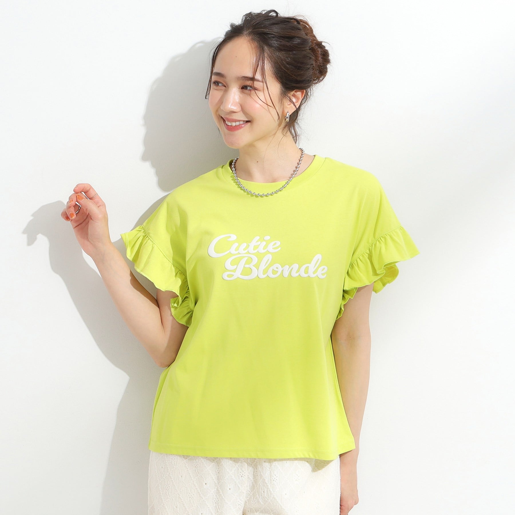 キューティーブロンド Cutie Blonde 【SHOO ICE/汗染み軽減/UVカット】フリルTシャツ （チャコールグレー(014)） チャコールグレー(014)