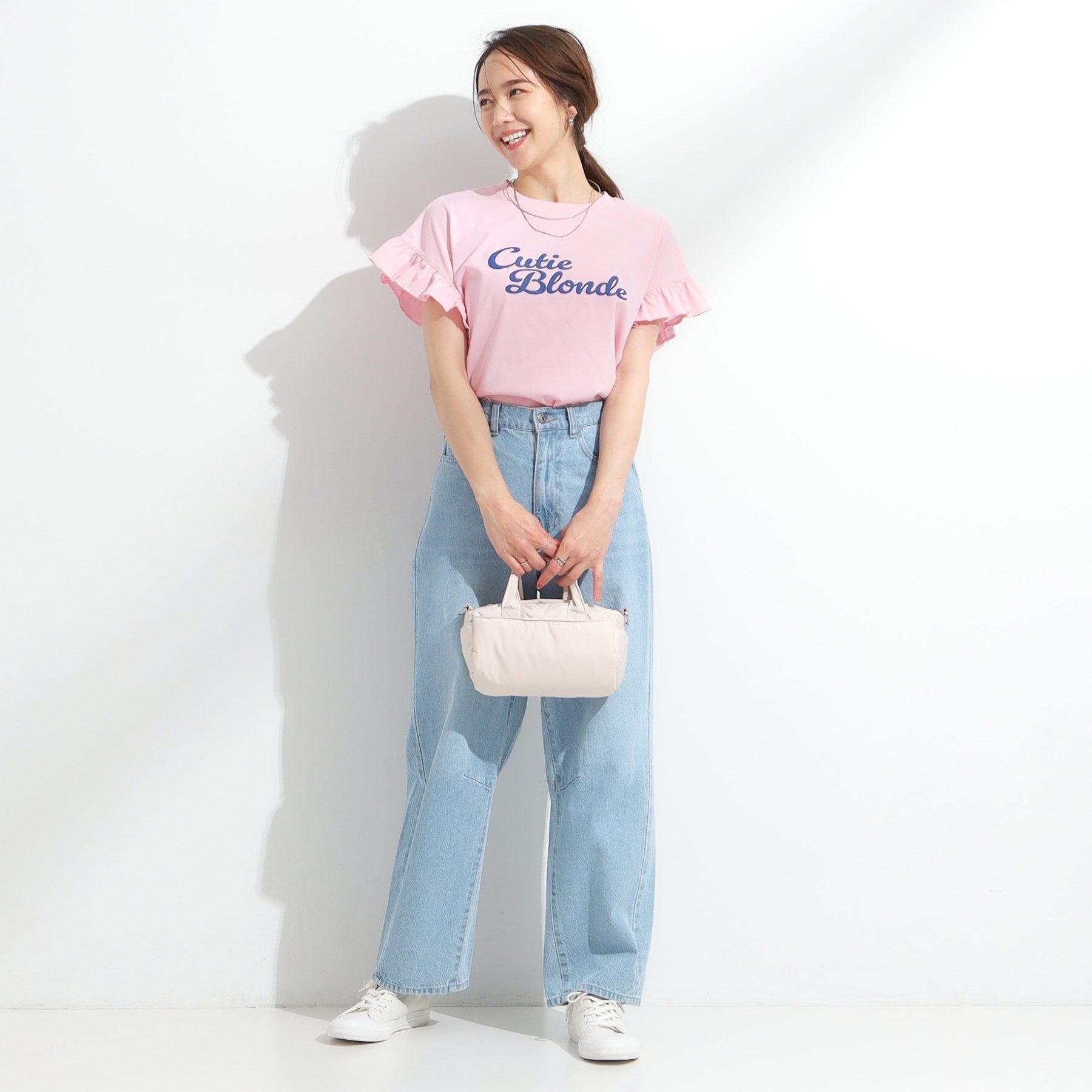 キューティーブロンド Cutie Blonde 【SHOO ICE/汗染み軽減/UVカット】フリルTシャツ （チャコールグレー(014)） チャコールグレー(014)