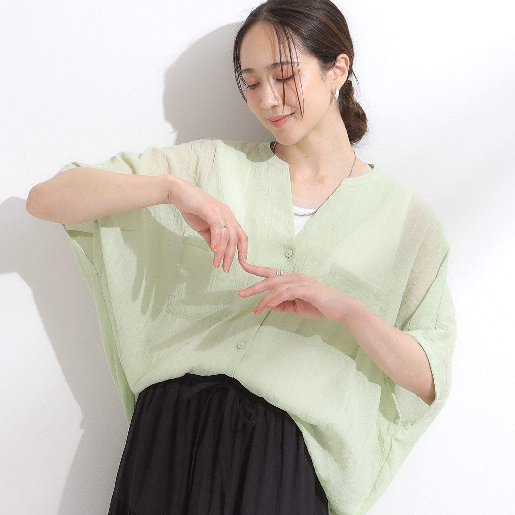 キューティーブロンド Cutie Blonde ワッシャーポケットドルマン （ライトグリーン(020)） ライトグリーン(020)