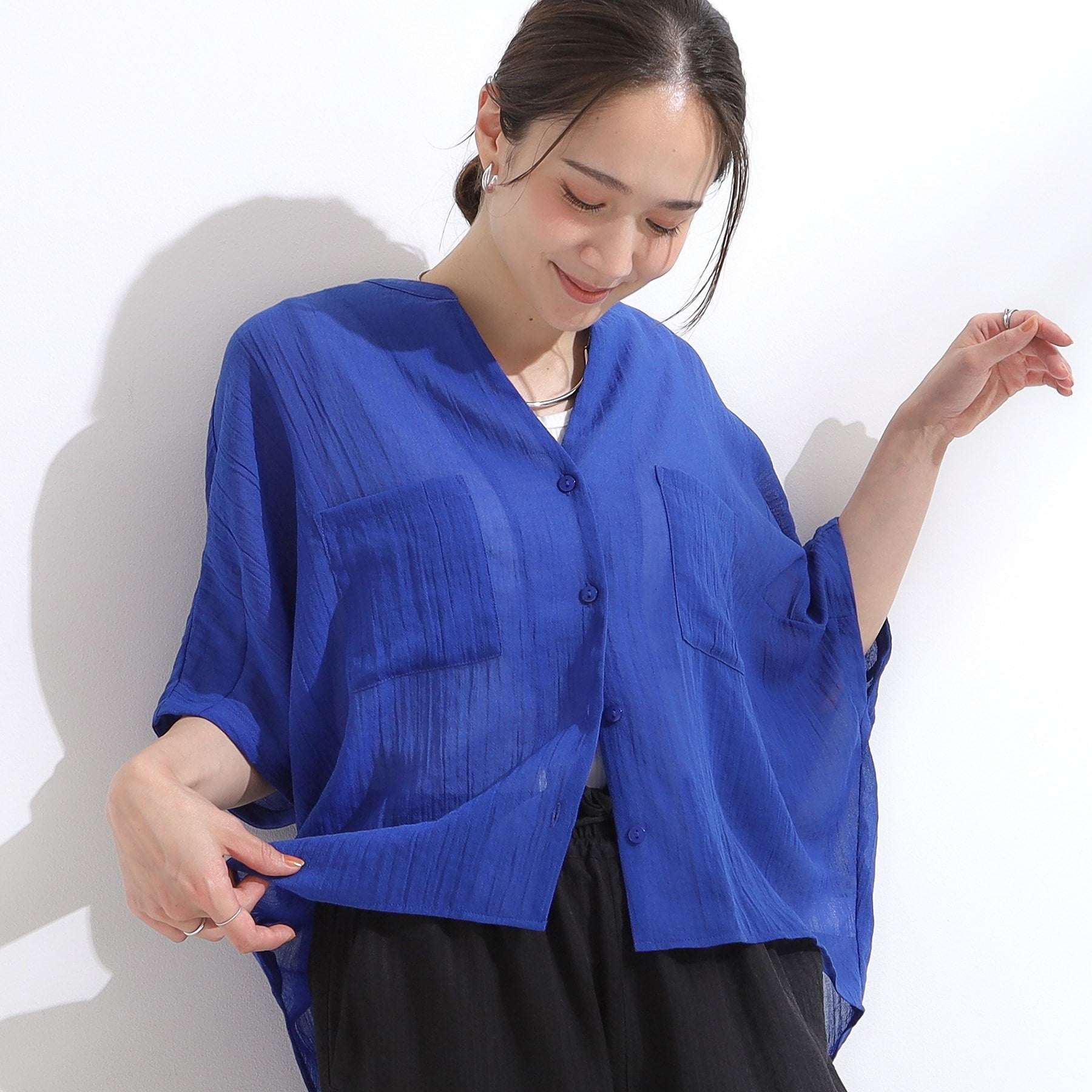 キューティーブロンド Cutie Blonde ワッシャーポケットドルマン （ブルー(093)） ブルー(093)