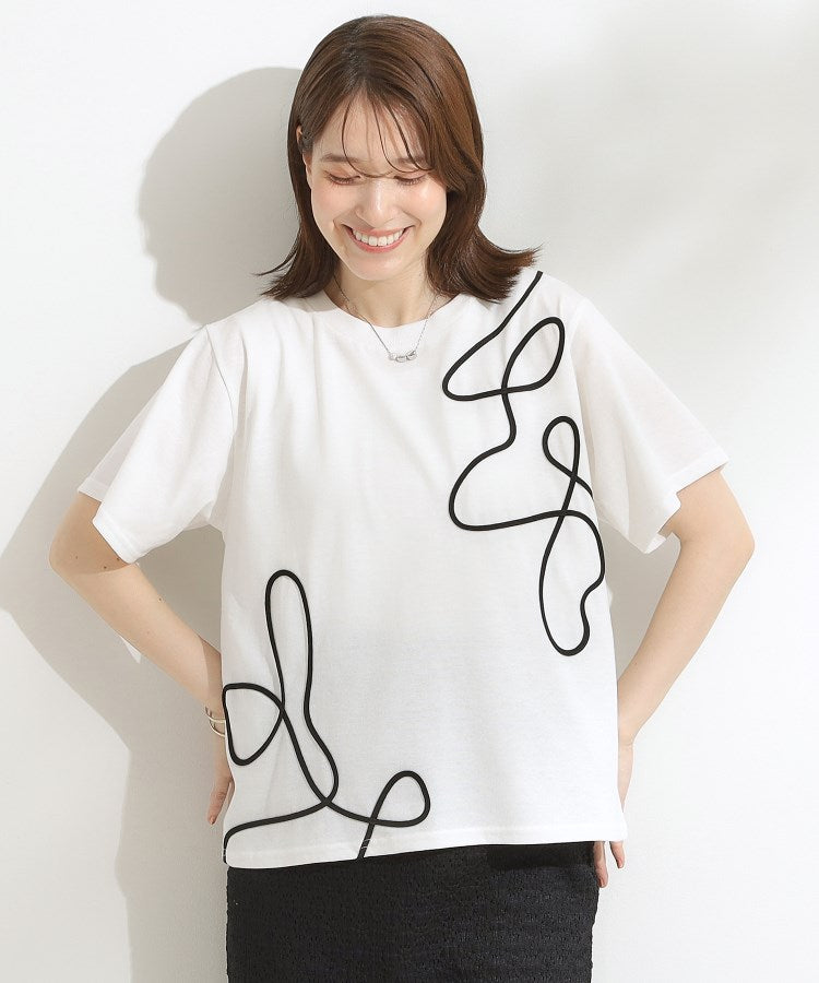 キューティーブロンド Cutie Blonde コード刺繍デザインTシャツ （ライトグリーン(220)） ライトグリーン(220)