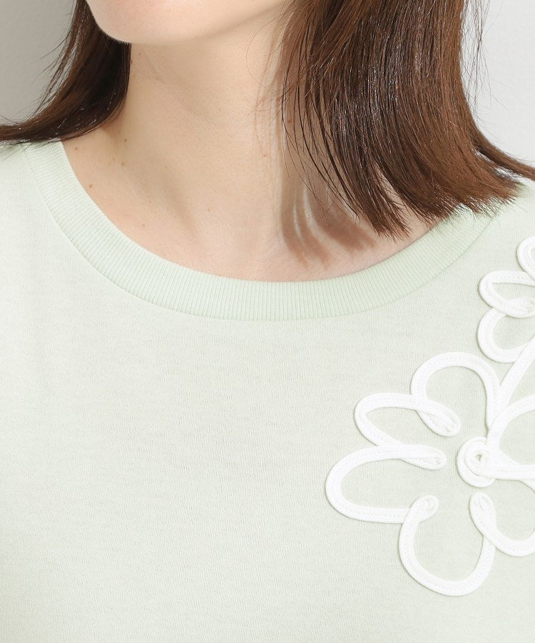 キューティーブロンド Cutie Blonde コード刺繍デザインTシャツ （ライトグリーン(220)） ライトグリーン(220)