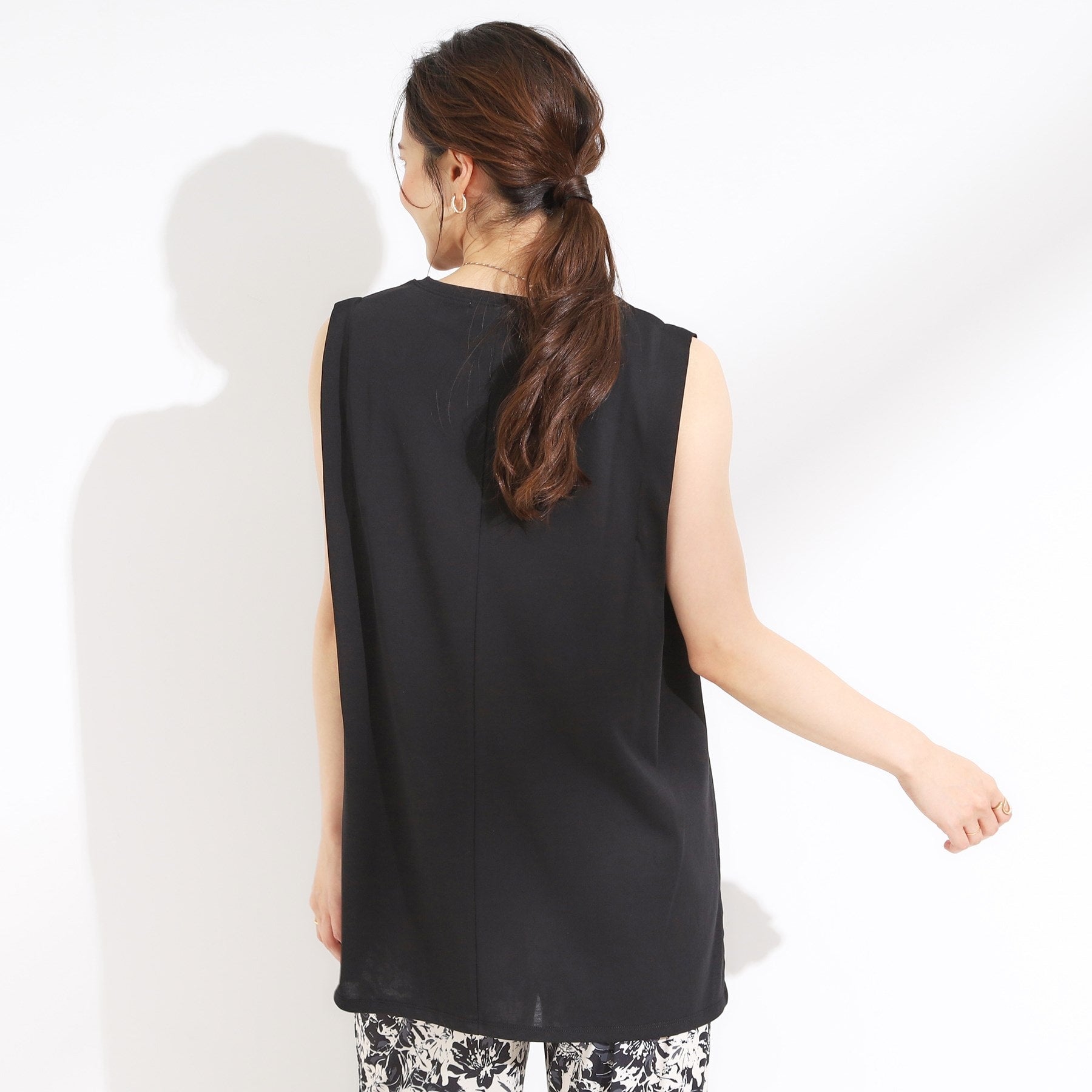 キューティーブロンド Cutie Blonde 【SHOO ICE・汗染み軽減・UVカット】タックノースリーブチュニック （ホワイト(001)） ホワイト(001)