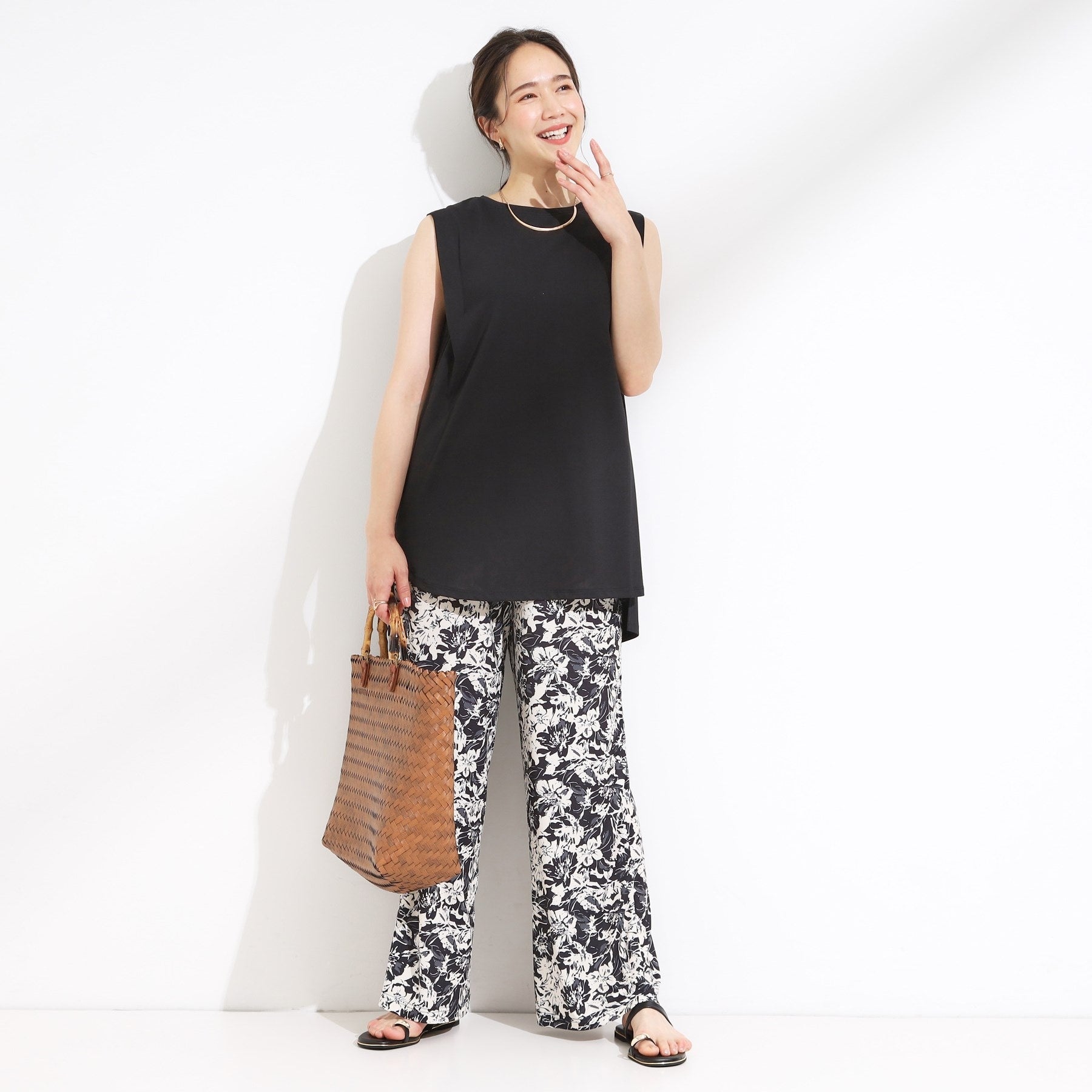 キューティーブロンド Cutie Blonde 【SHOO ICE・汗染み軽減・UVカット】タックノースリーブチュニック （ホワイト(001)） ホワイト(001)