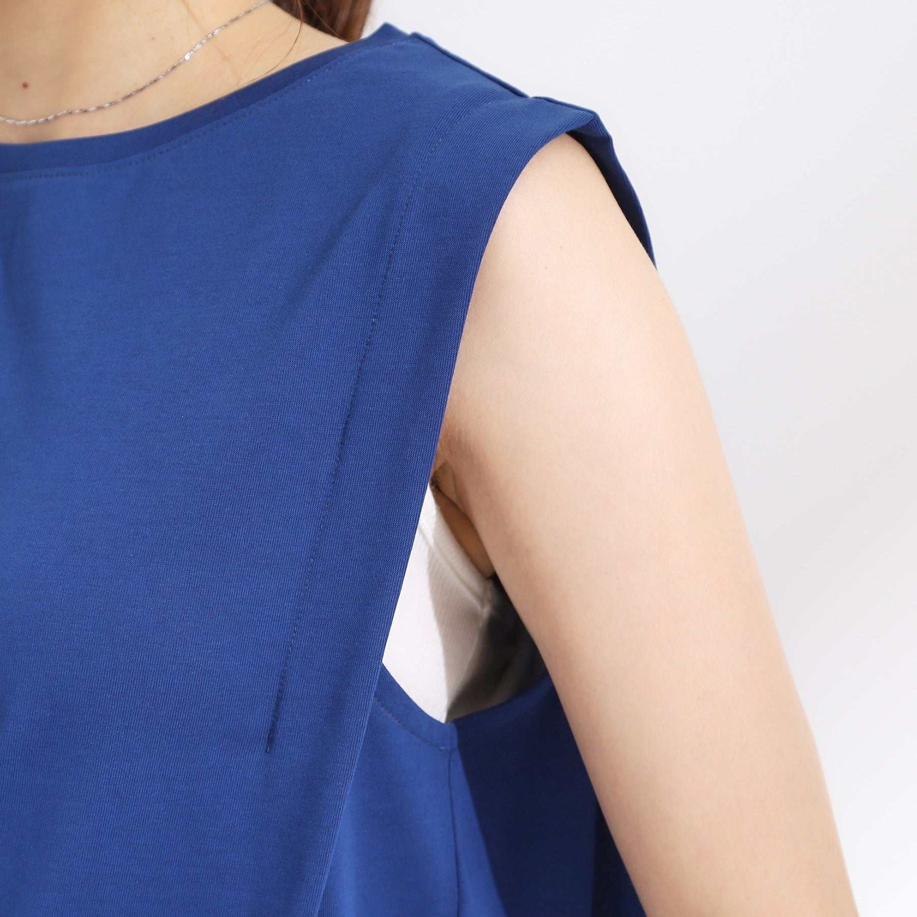 キューティーブロンド Cutie Blonde 【SHOO ICE・汗染み軽減・UVカット】タックノースリーブチュニック （ホワイト(001)） ホワイト(001)