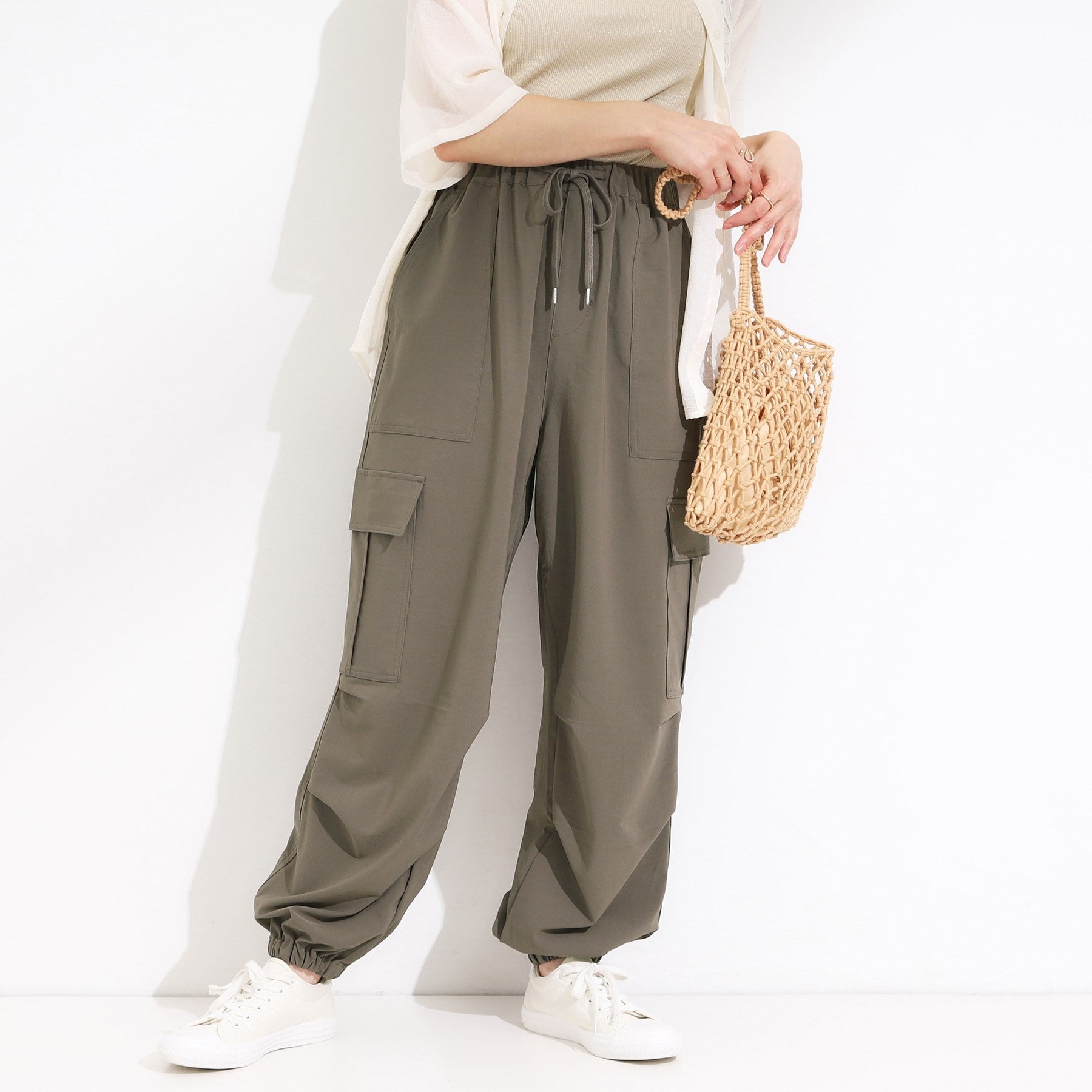 キューティーブロンド Cutie Blonde さらさらカーゴジョガーパンツ （カーキ(029)） カーキ(029)