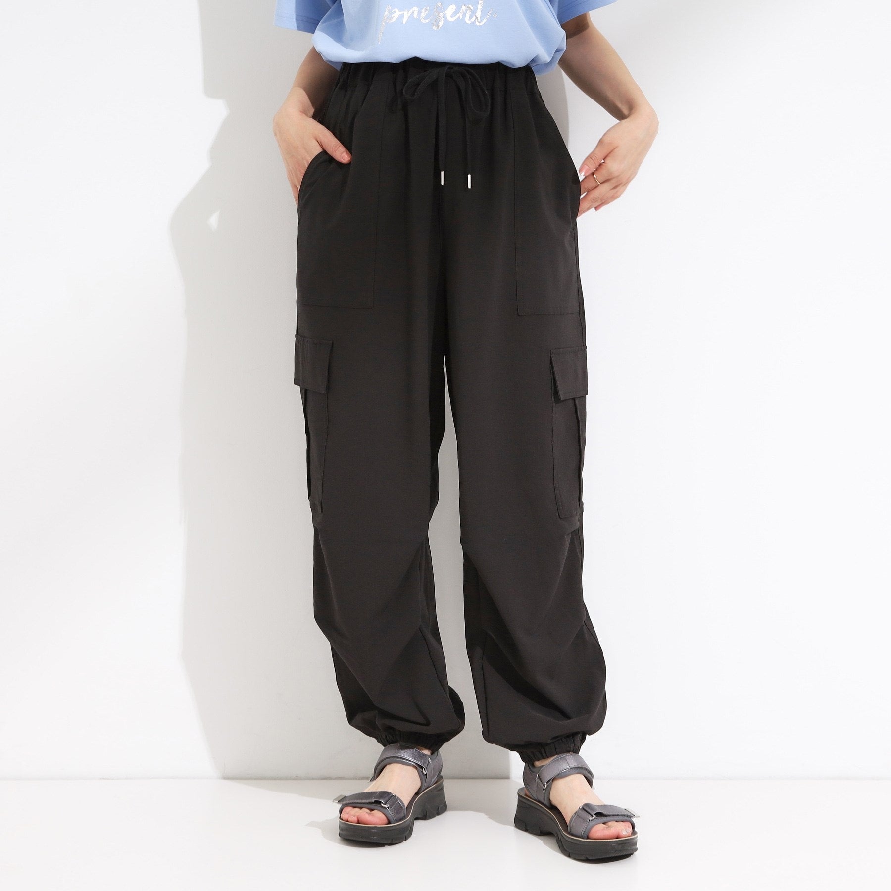 キューティーブロンド Cutie Blonde さらさらカーゴジョガーパンツ （カーキ(029)） カーキ(029)