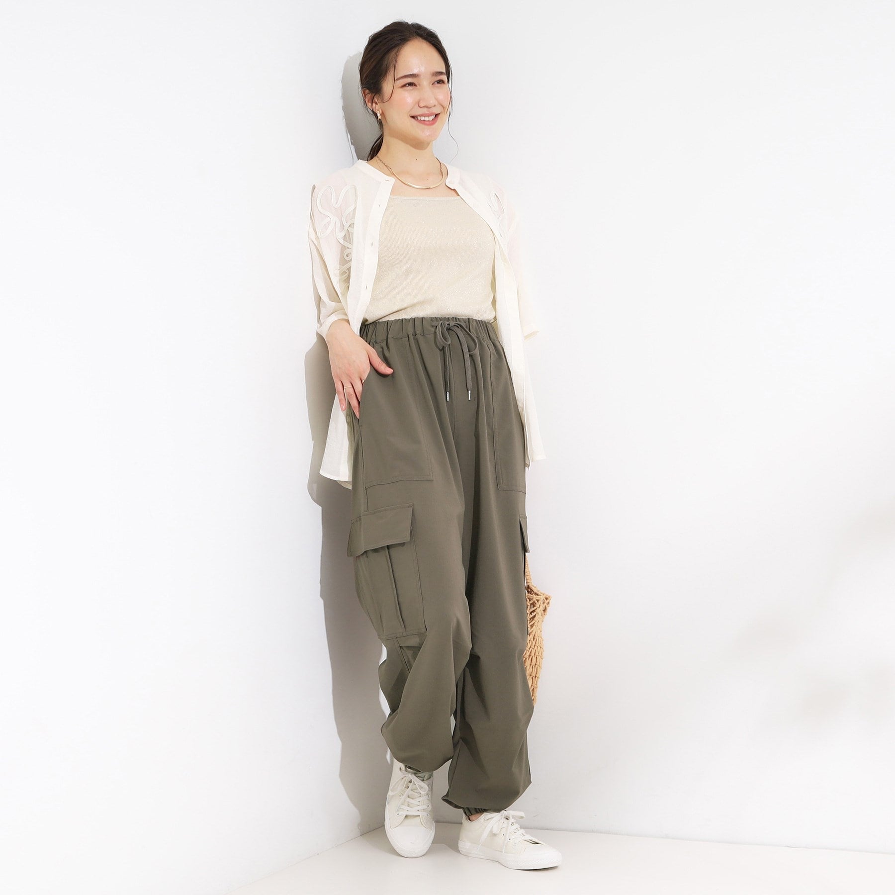 キューティーブロンド Cutie Blonde さらさらカーゴジョガーパンツ （カーキ(029)） カーキ(029)