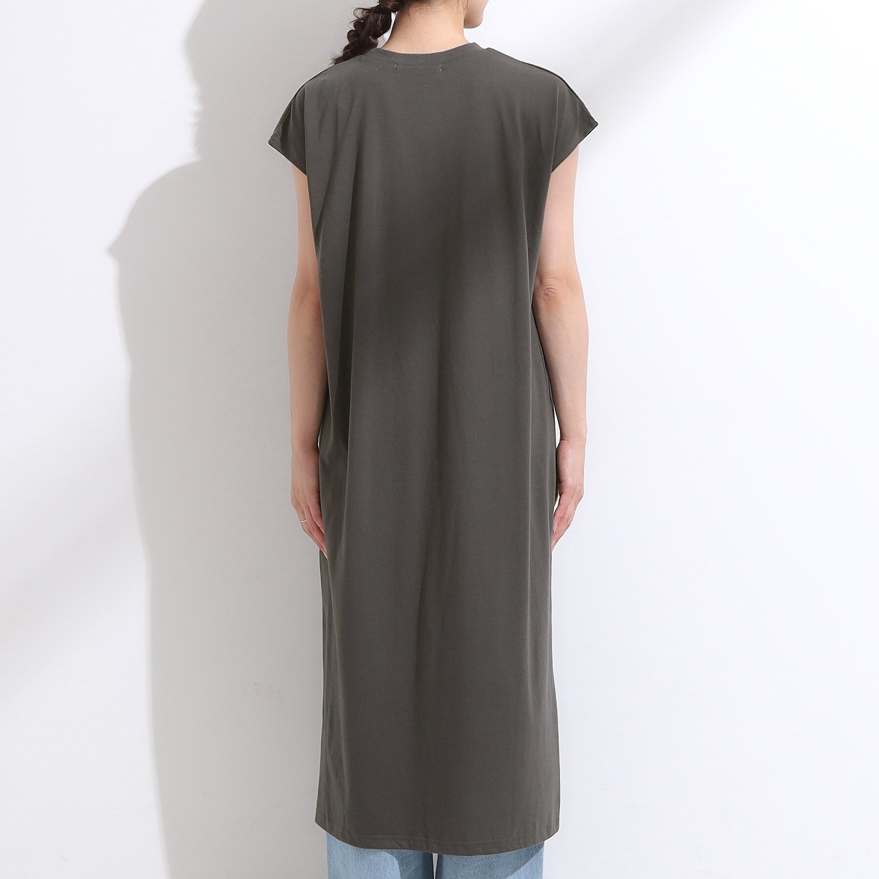 キューティーブロンド Cutie Blonde 【2点SET】クロシェ編みレースベスト＆Tシャツワンピースセット （チャコールグレー(014)） チャコールグレー(014)