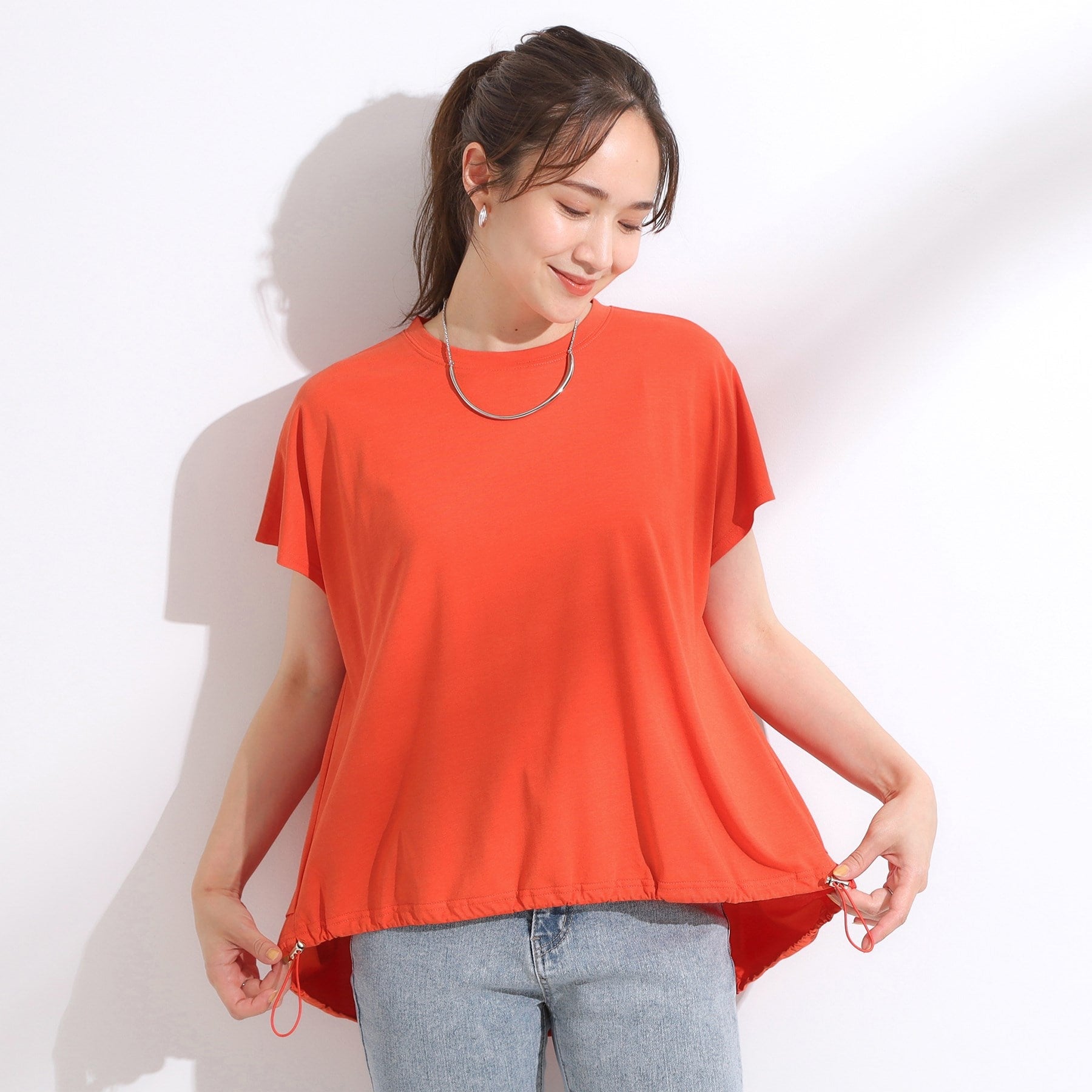 キューティーブロンド Cutie Blonde 【ひんやり】ドロストフレンチプルオーバー （オレンジ(067)） オレンジ(067)