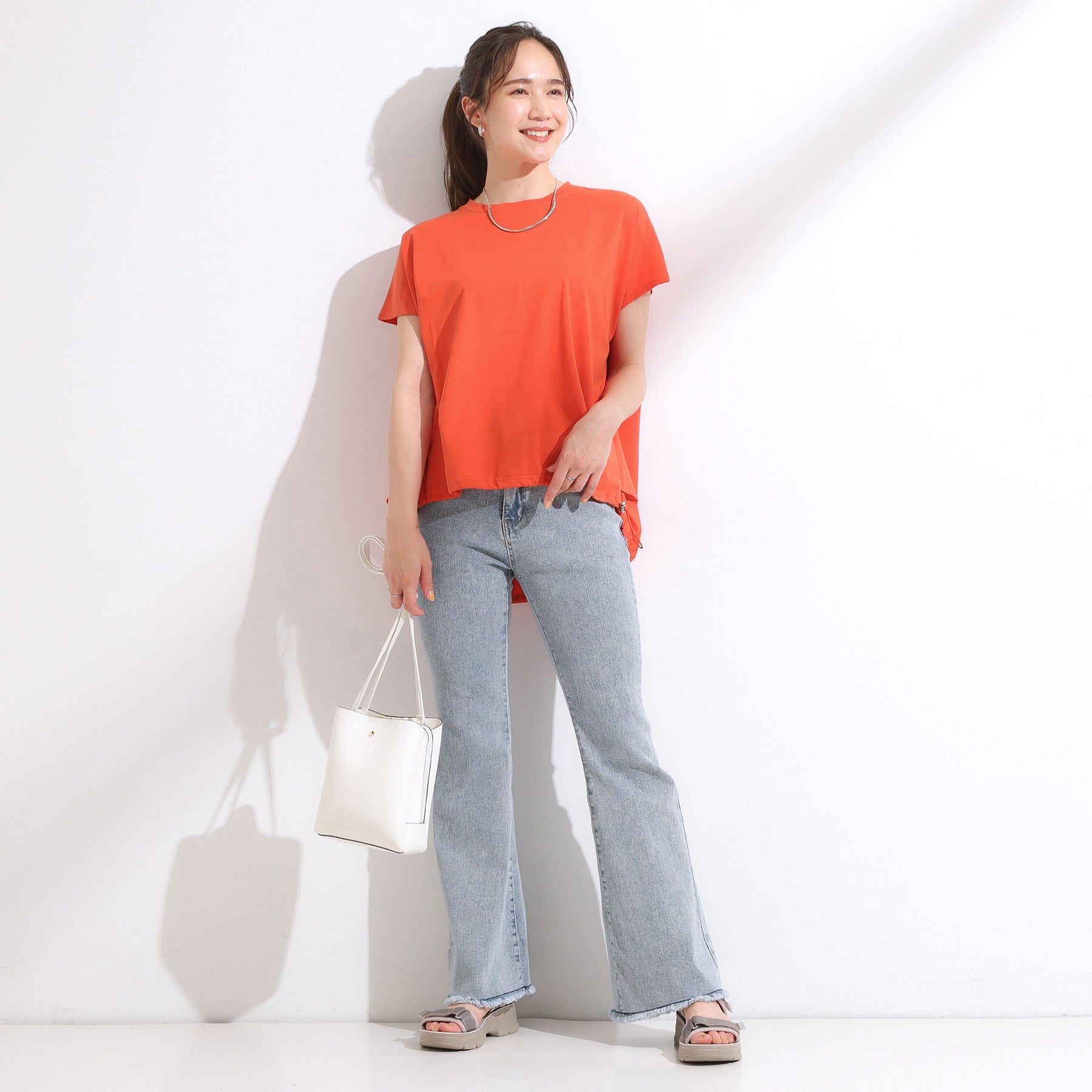 キューティーブロンド Cutie Blonde 【ひんやり】ドロストフレンチプルオーバー （オレンジ(067)） オレンジ(067)