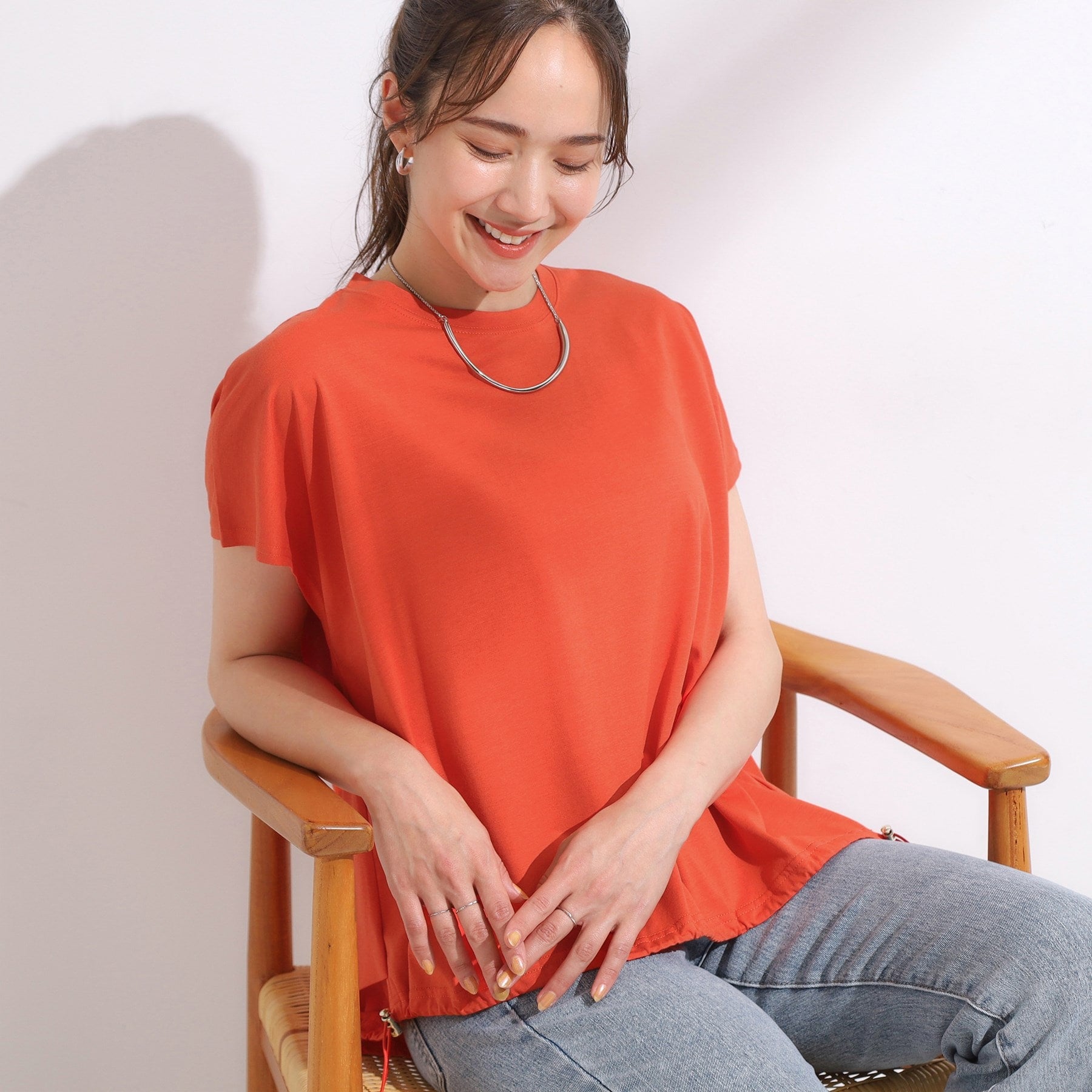 キューティーブロンド Cutie Blonde 【ひんやり】ドロストフレンチプルオーバー （オレンジ(067)） オレンジ(067)