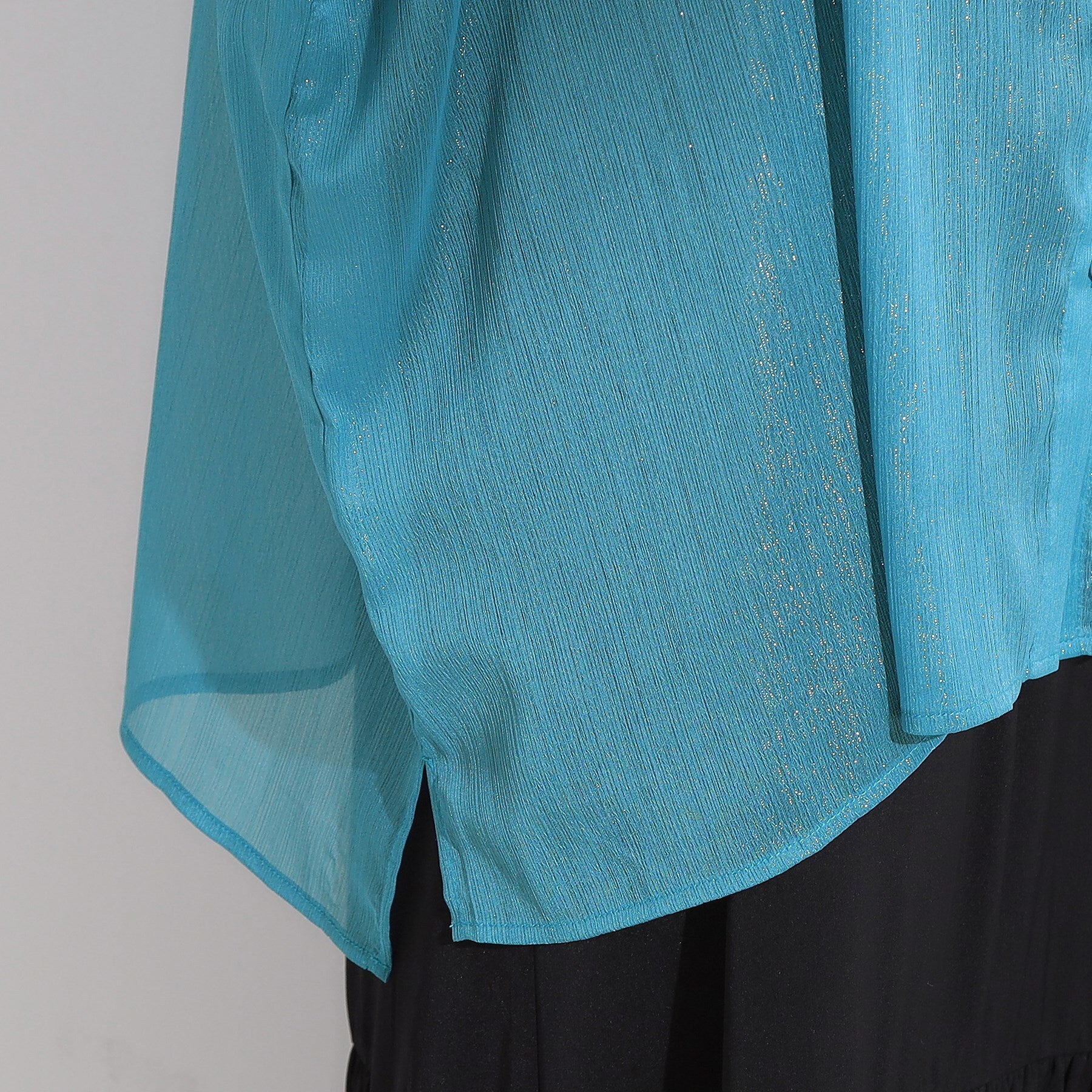 キューティーブロンド Cutie Blonde シアーラメ楊柳ポンチョシャツ （ホワイト(001)） ホワイト(001)