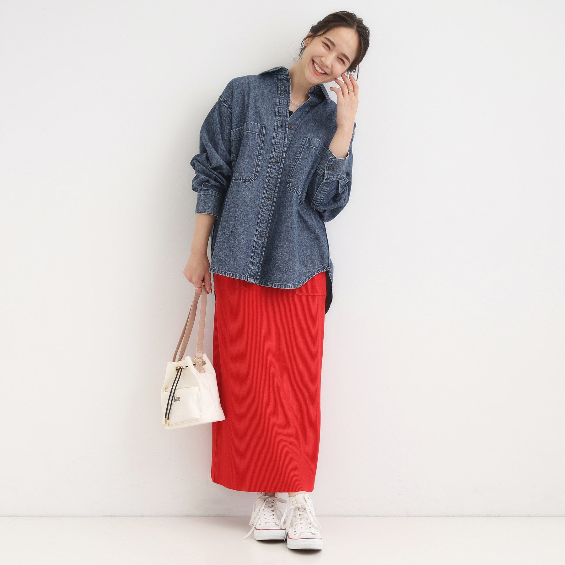 キューティーブロンド Cutie Blonde デニムBIGポケットシャツ （ネイビー(094)） ネイビー(094)