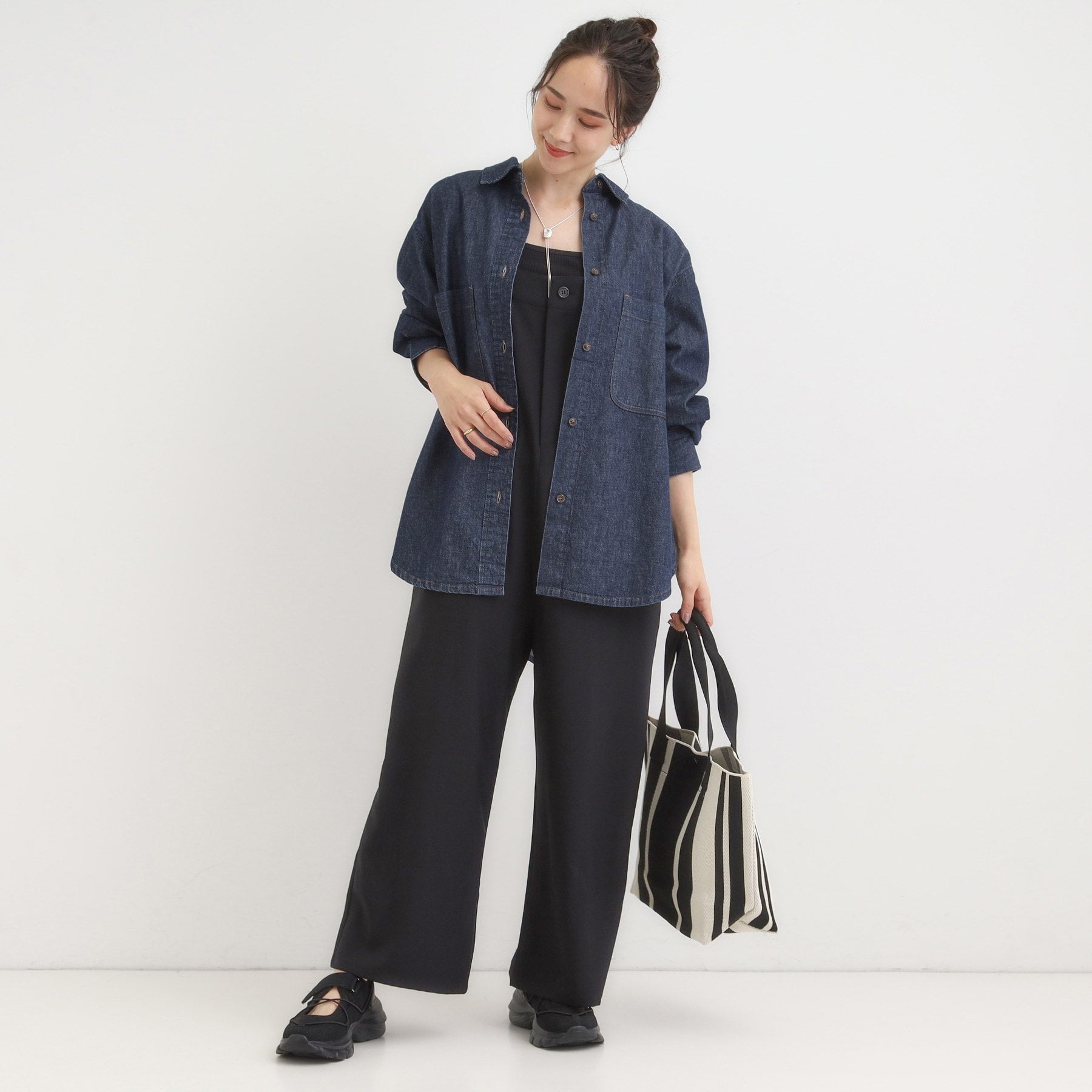 キューティーブロンド Cutie Blonde デニムBIGポケットシャツ （ネイビー(094)） ネイビー(094)