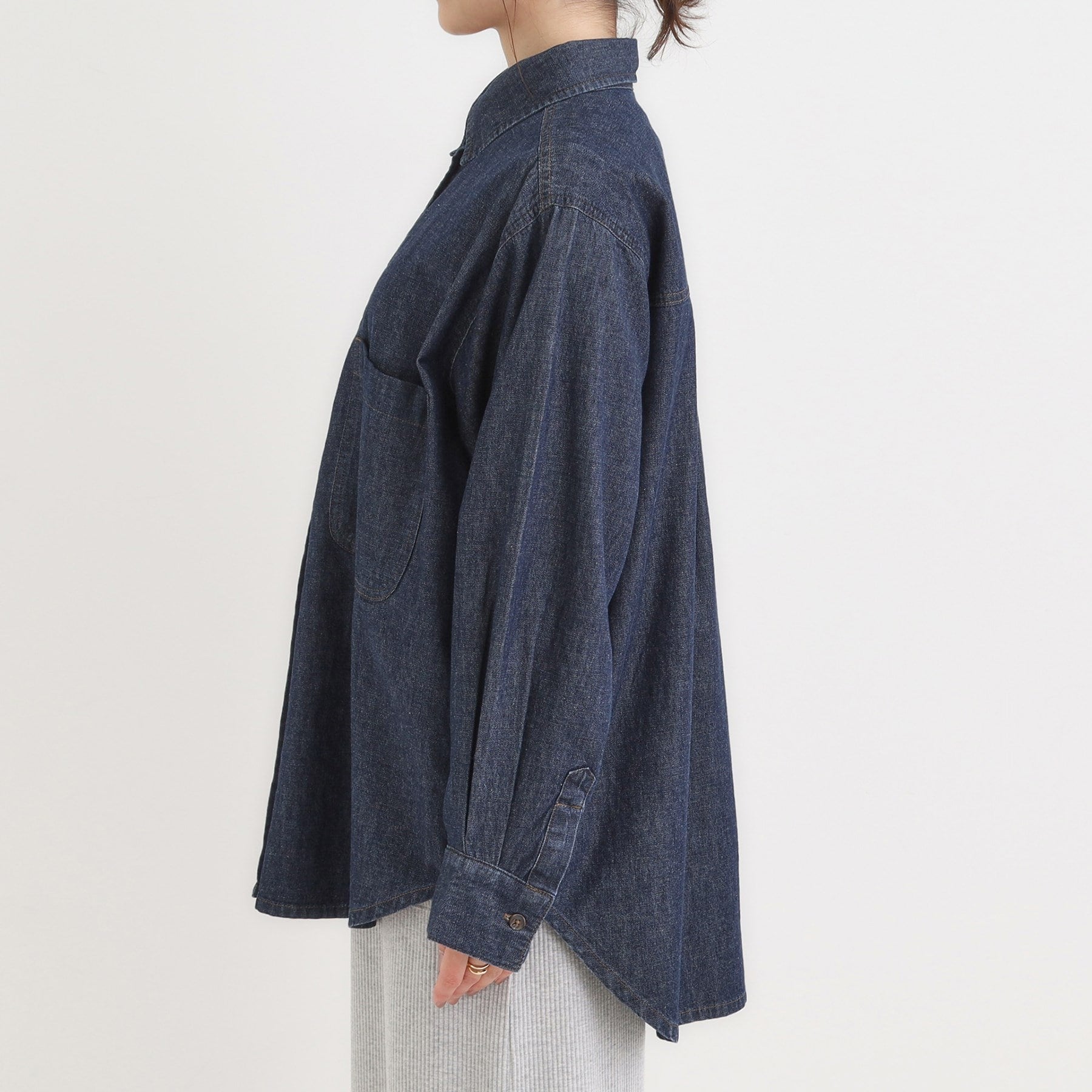 キューティーブロンド Cutie Blonde デニムBIGポケットシャツ （ネイビー(094)） ネイビー(094)