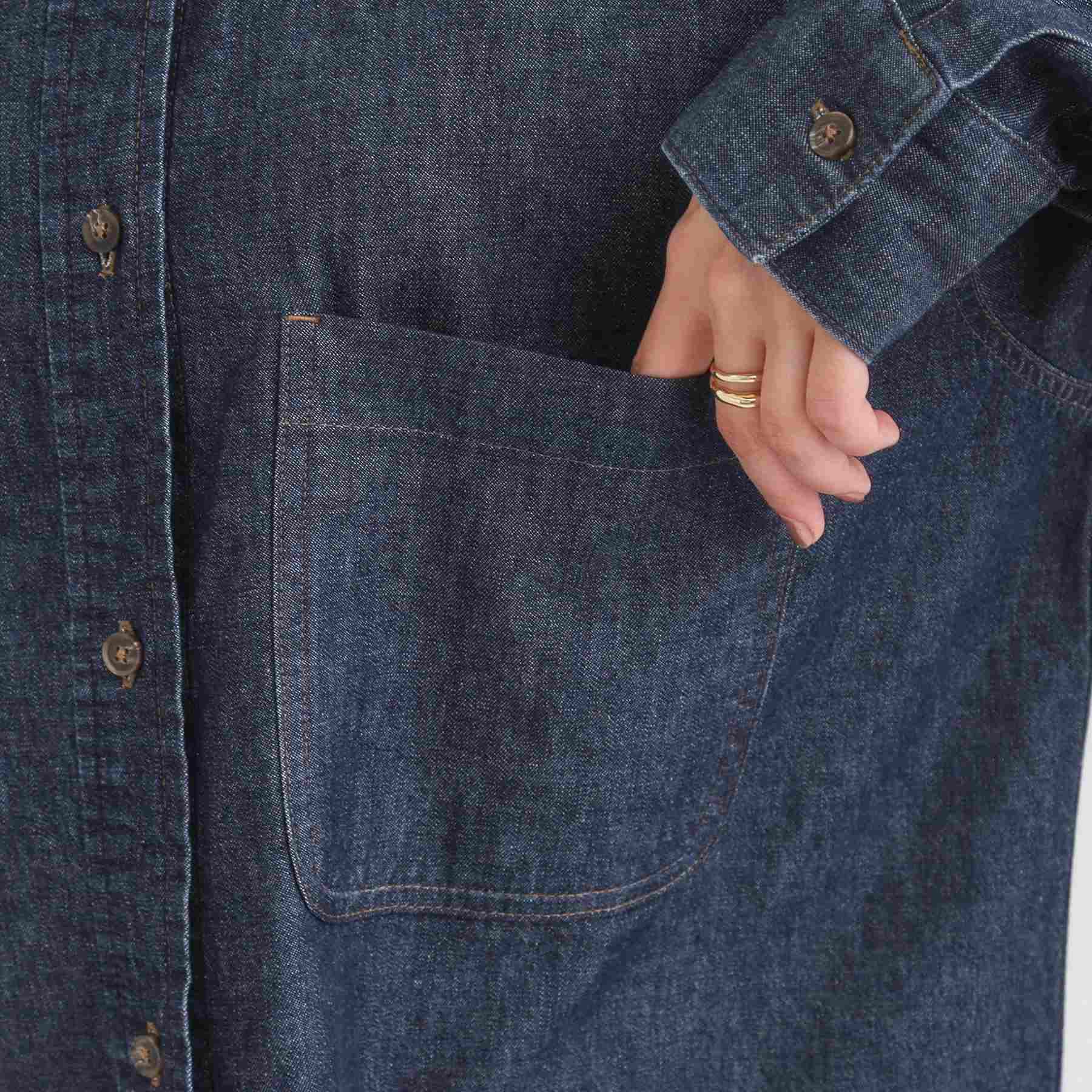 キューティーブロンド Cutie Blonde デニムBIGポケットシャツ （ネイビー(094)） ネイビー(094)