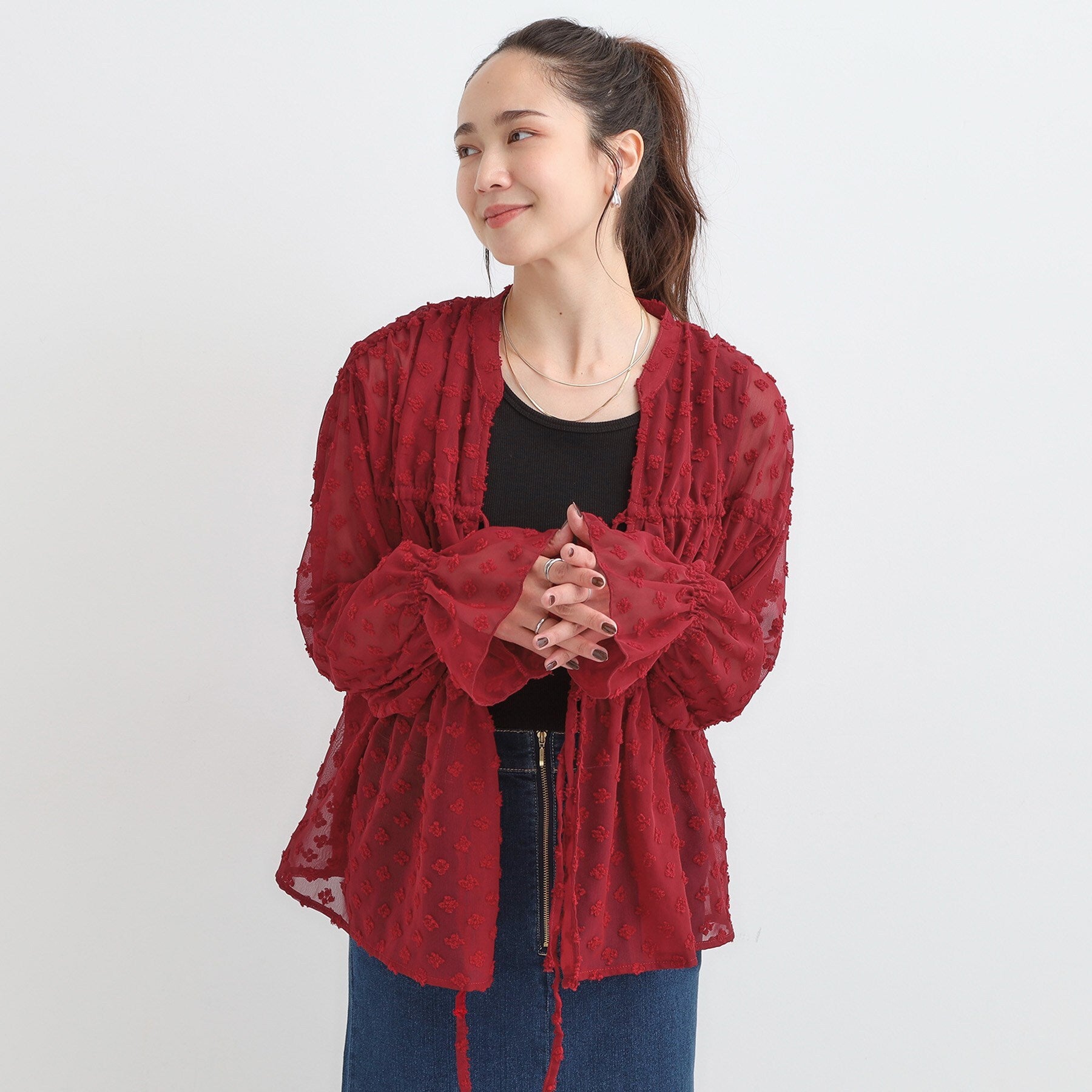 キューティーブロンド Cutie Blonde シアードビーシャーリングブラウス （オフホワイト(003)） オフホワイト(003)