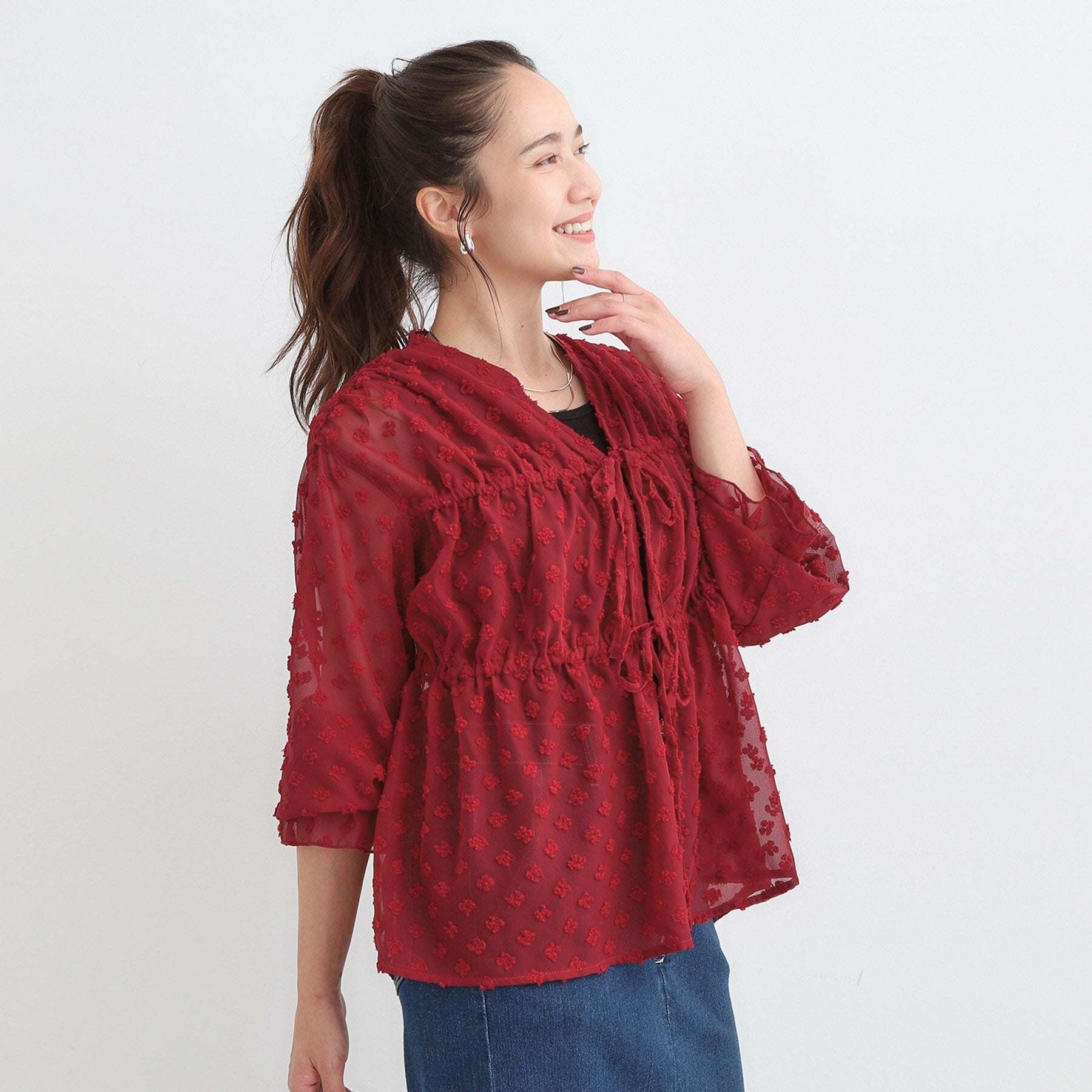 キューティーブロンド Cutie Blonde シアードビーシャーリングブラウス （オフホワイト(003)） オフホワイト(003)