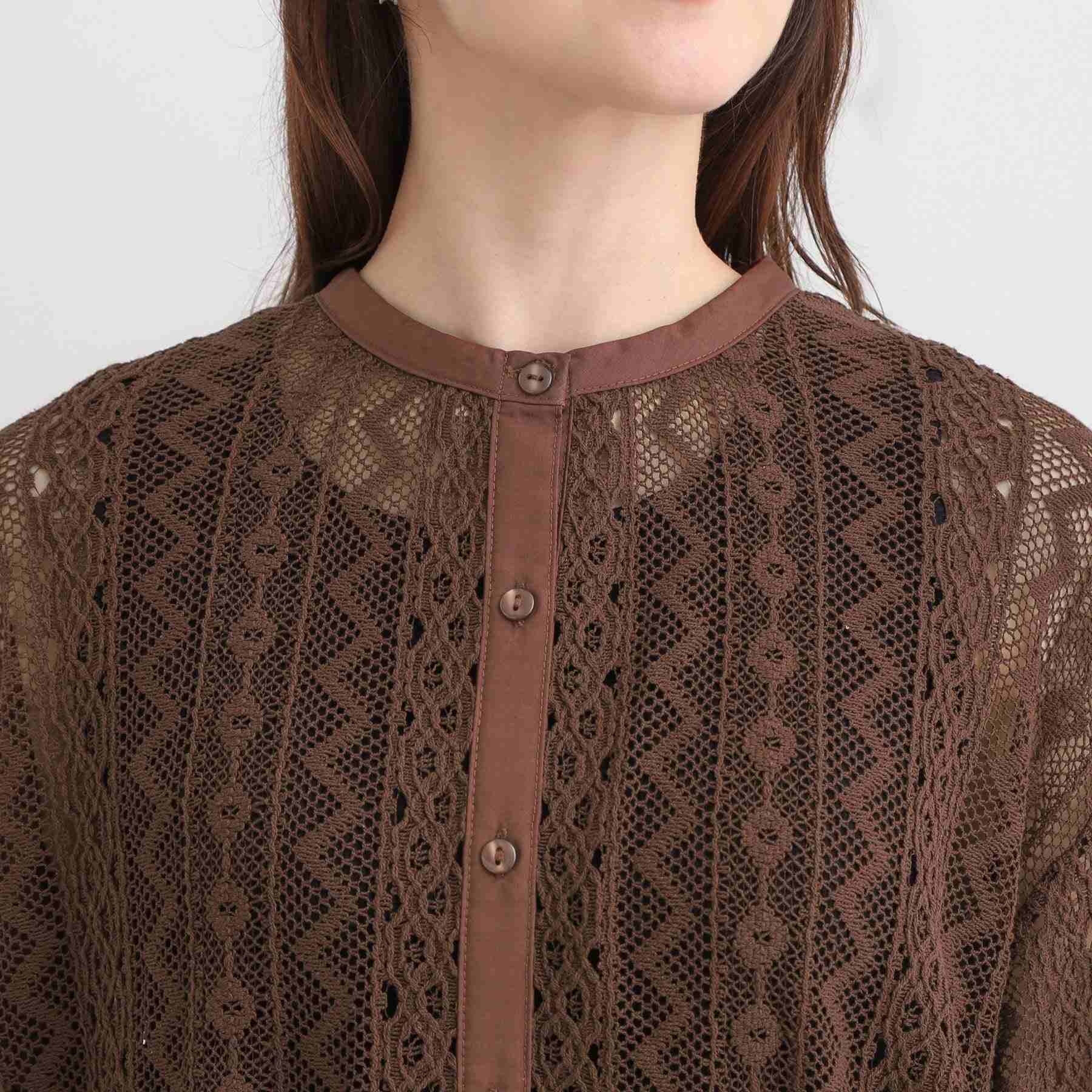 キューティーブロンド Cutie Blonde 【セットアップ可】クラフトレースバンドカラーシャツ （ブラック(019)） ブラック(019)