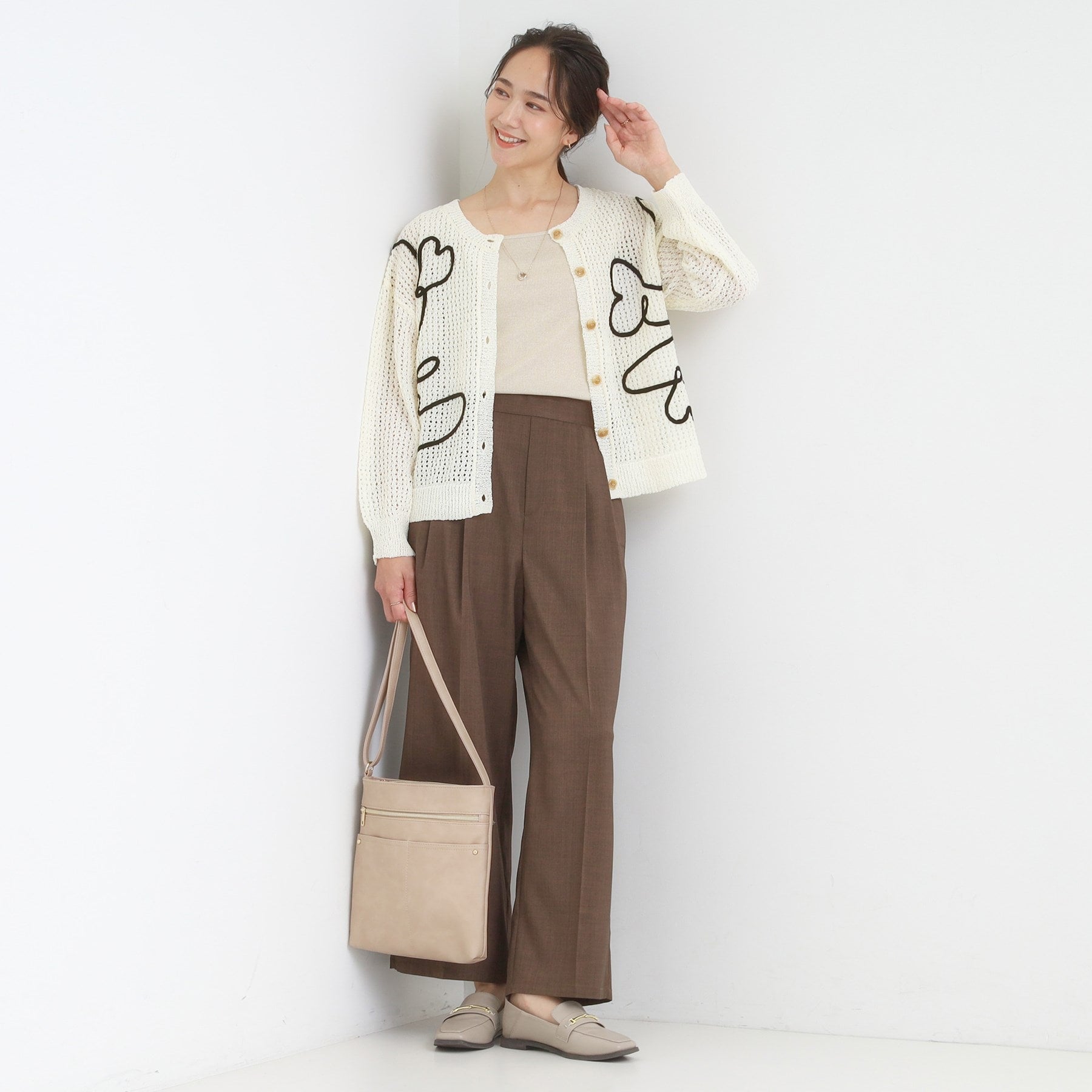 キューティーブロンド Cutie Blonde コード刺繍アソートメッシュカーディガン （ブラック(019)） ブラック(019)