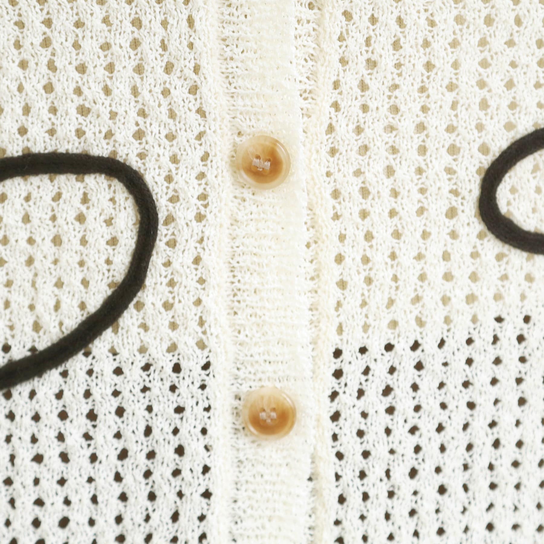 キューティーブロンド Cutie Blonde コード刺繍アソートメッシュカーディガン （ブラック(019)） ブラック(019)