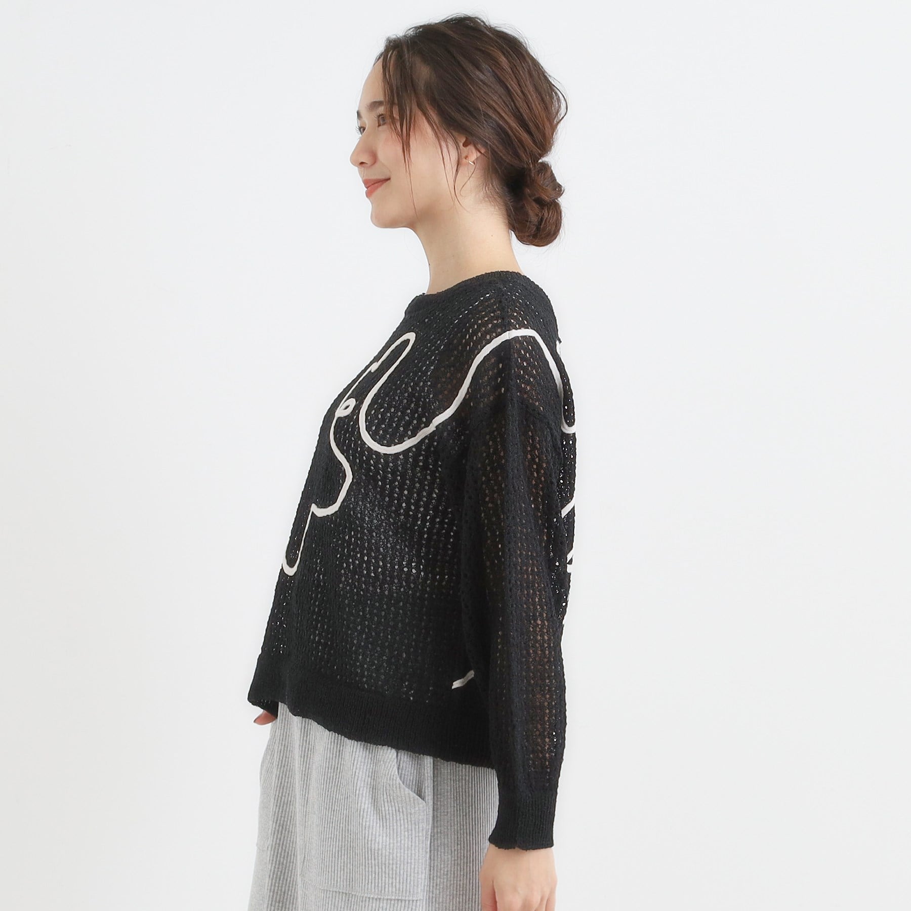 キューティーブロンド Cutie Blonde コード刺繍アソートメッシュカーディガン （ブラック(019)） ブラック(019)